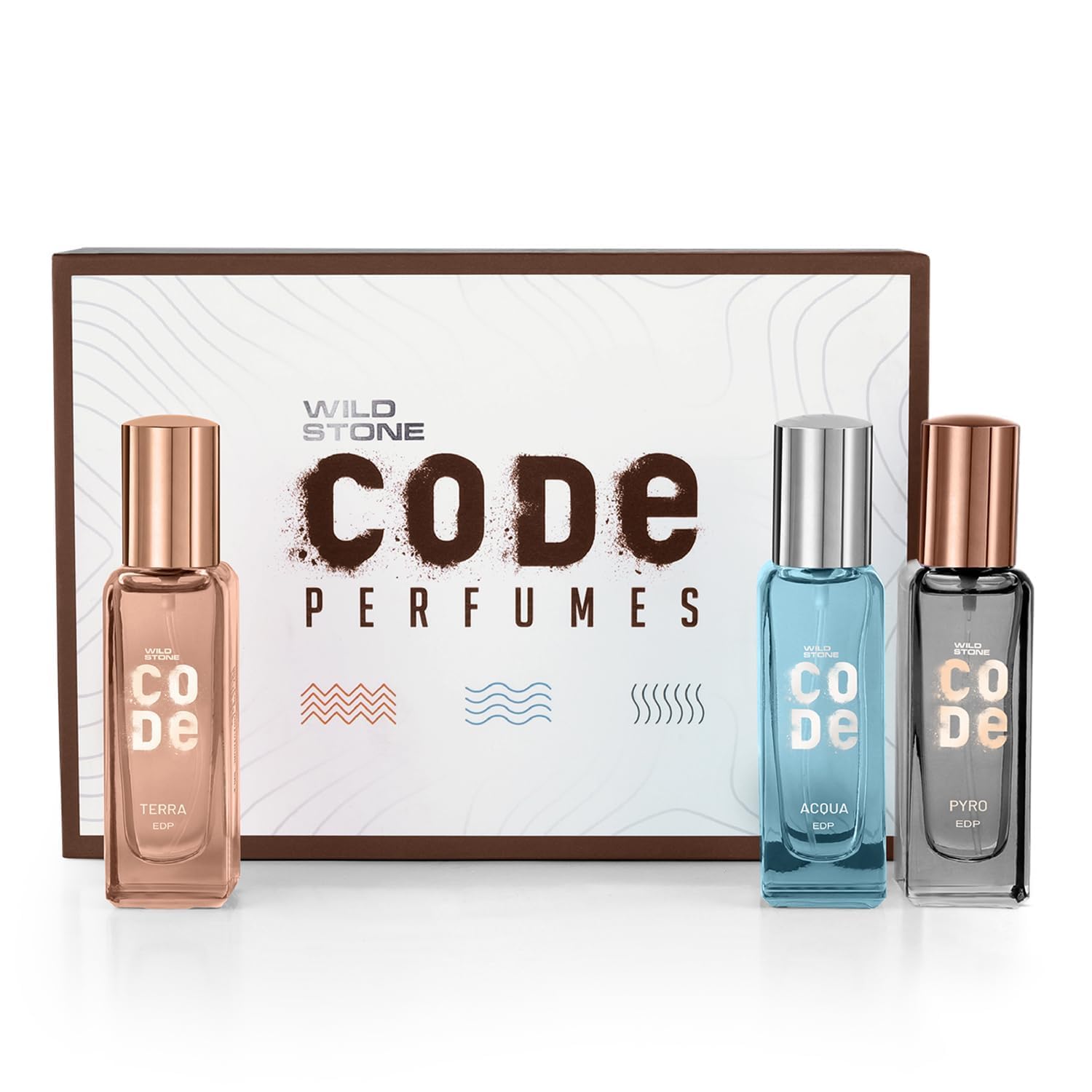 Wild Stone CODE Premium Men's Cologne Gift Set - 3 x 20ml Long Lasting Luxury Fragrance for Him | Birthday Present for Husband, Boyfriend & Brother | Perfect for Date Night, Office & Special Occasions
