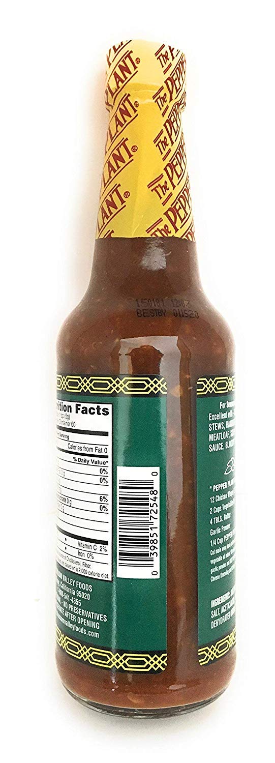 PEPPER PLANT Chunky Garlic Hot Pepper Sauce - 10oz Bottle | Spicy Gourmet Condiment for Wings, Tacos & BBQ | Made with Fresh Peppers & Garlic