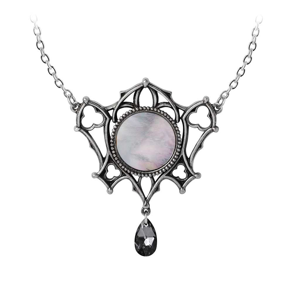 Dark Gothic Mirror Necklace for Women - Elegant Vampire Jewelry for Halloween, Cosplay & Gothic Fashion Accessories