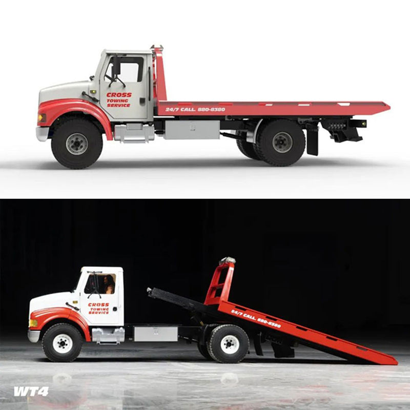 CrossRC WT4 1/10 Scale RC Road Rescue Vehicle - 4X2 Remote Control Wrecker Truck Model Kit (Unassembled & Unpainted) with 2-Speed Gearbox - Perfect for Off-Road Adventure & RC Car Enthusiasts