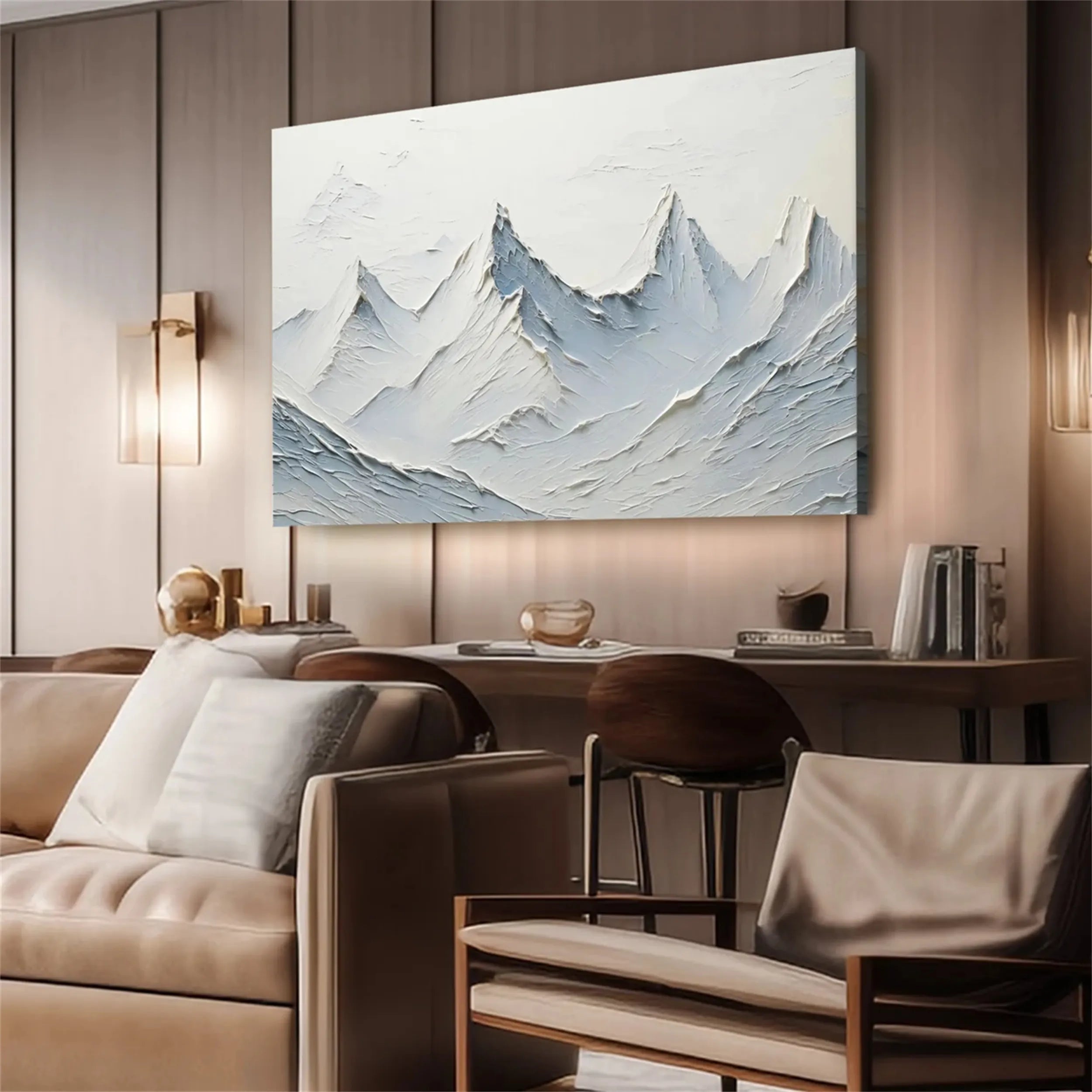 Minimalist Textured Plaster Art Painting - Modern Abstract Wall Decor for Living Room, Bedroom & Office | #MM245
