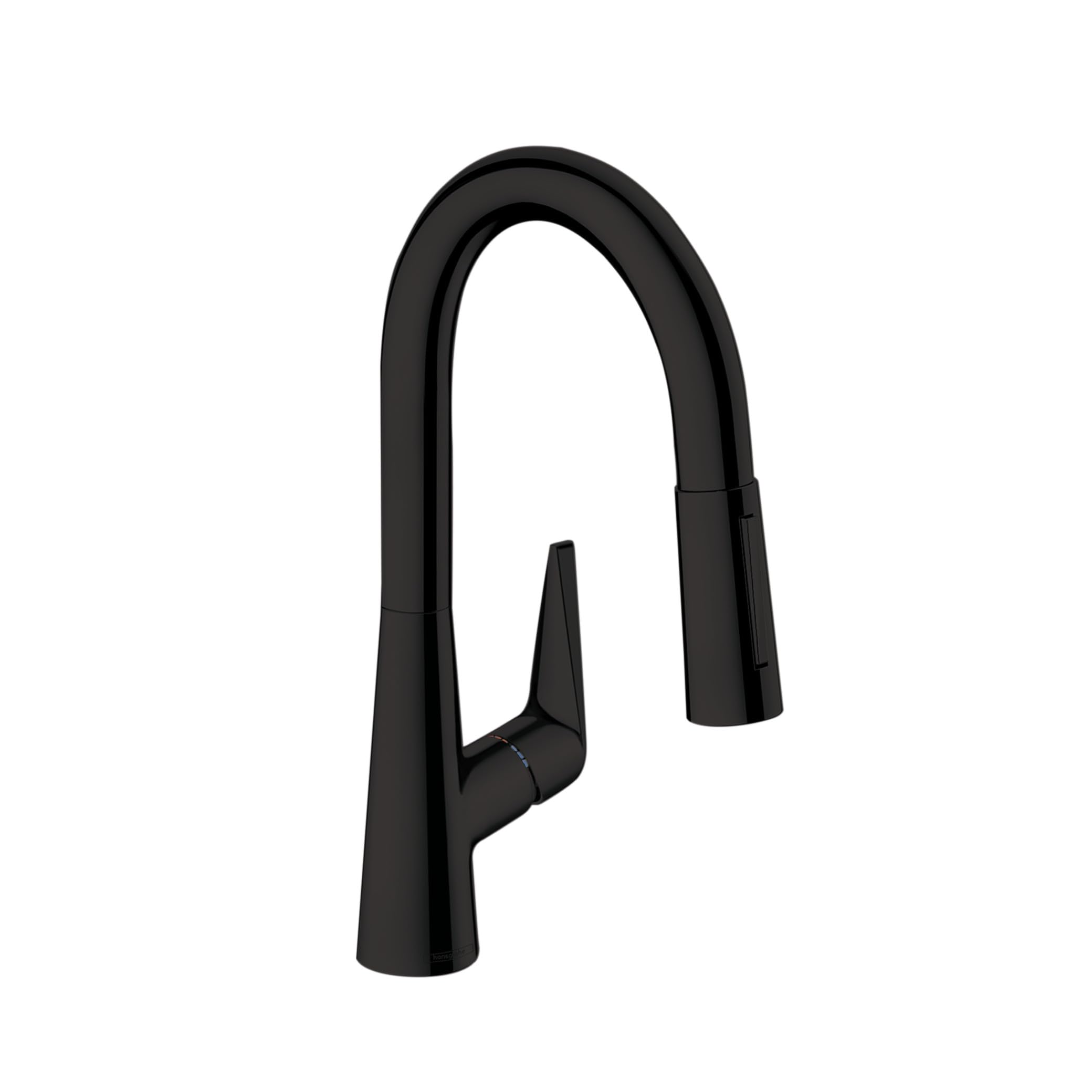 hansgrohe Talis S Matte Black Kitchen Faucet with Pull Down Sprayer & Magnetic Docking, Black Bar Kitchen Sink Faucet for Modern Kitchens and Food Prep Areas