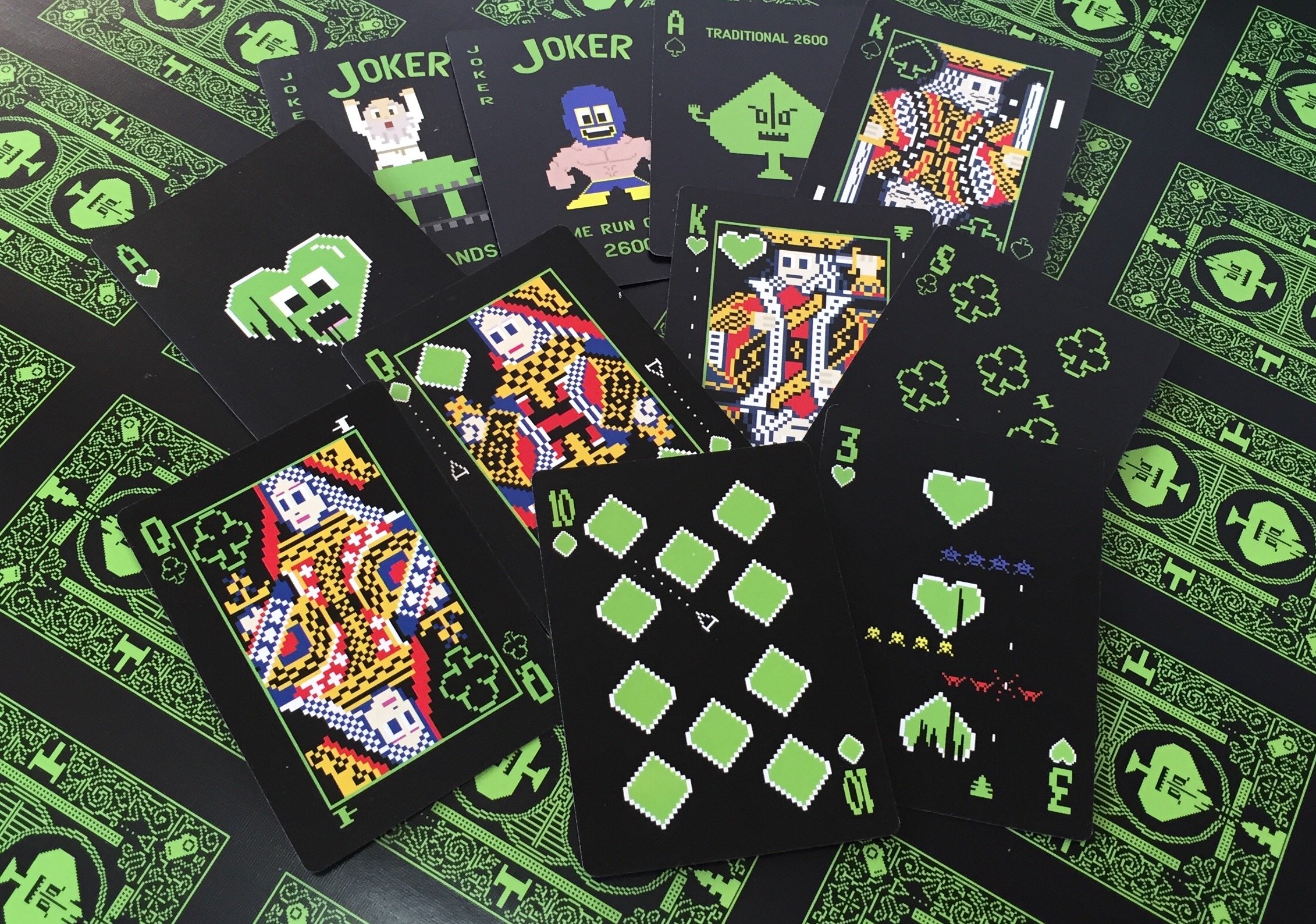 Retro 8-Bit 2600 Playing Cards - Classic Video Game Themed Deck for Poker, Magic Tricks & Collectors - Perfect for Game Nights, Parties & Nostalgic Gifts
