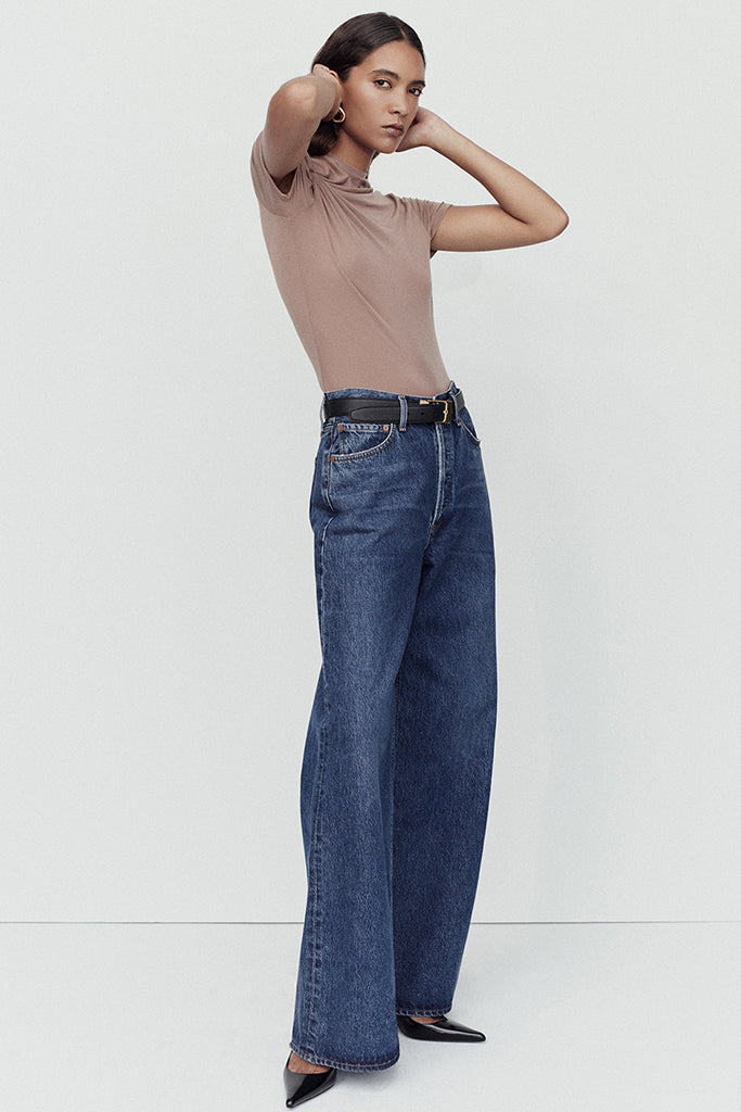 AGOLDE Lissa Crew Tee - Soft Cotton Women's T-Shirt | Casual Basic Top for Everyday Wear | Perfect for Layering, Outings & Relaxing at Home