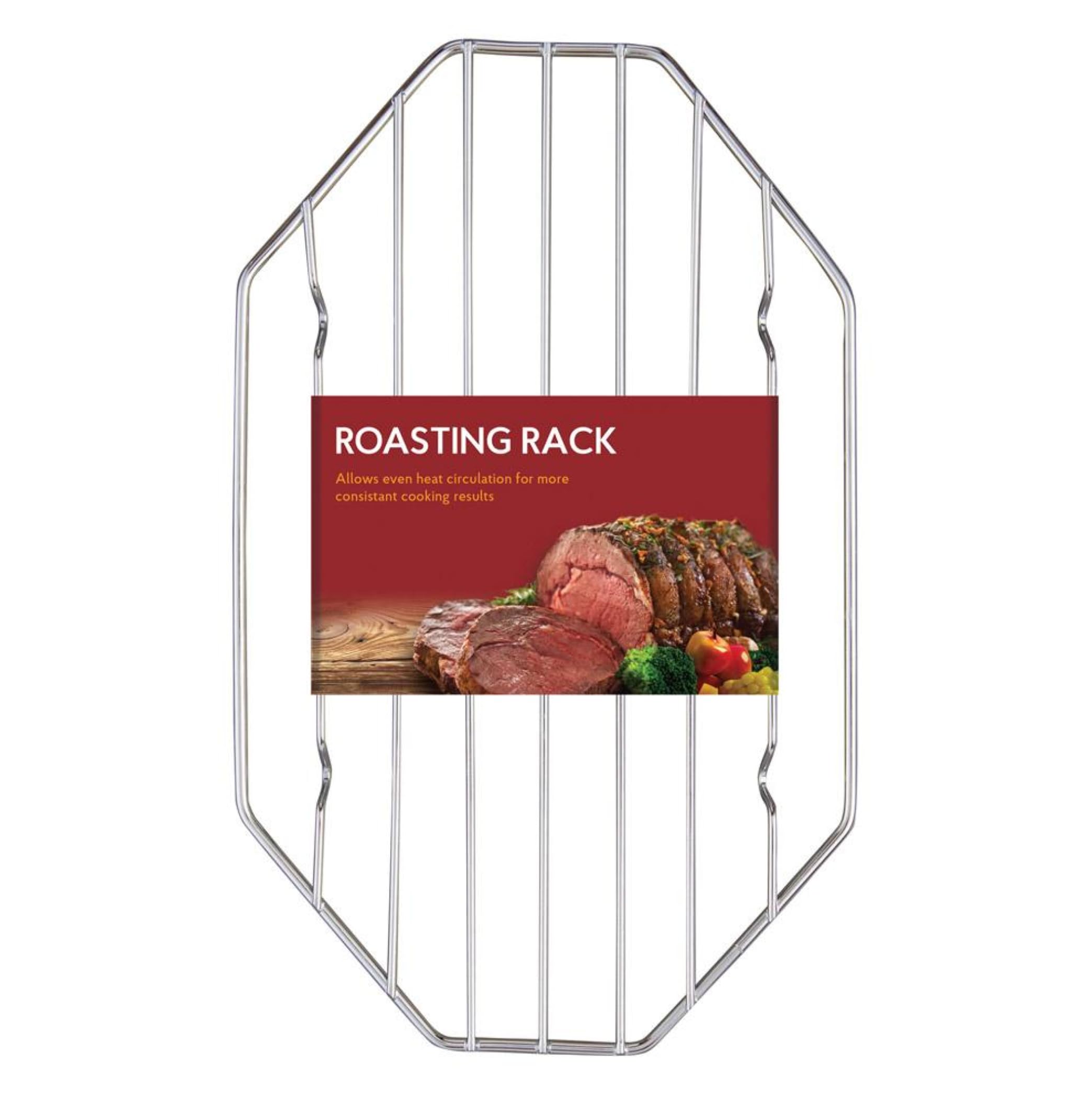 HIC Kitchen Heavy Duty Chrome-Plated Steel Wire Roasting Rack - 10 x 6 Inches for Baking, Grilling & Roasting - Perfect for Oven, Grill & Smoker Cooking