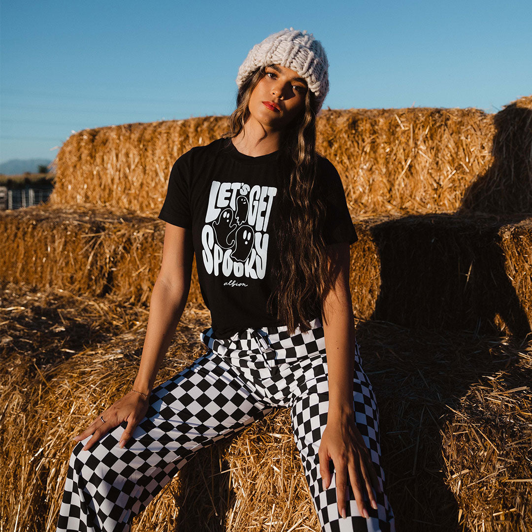 Spooky Black Basic Tee - Soft Cotton T-Shirt for Men & Women | Casual Wear, Halloween Outfits & Everyday Comfort