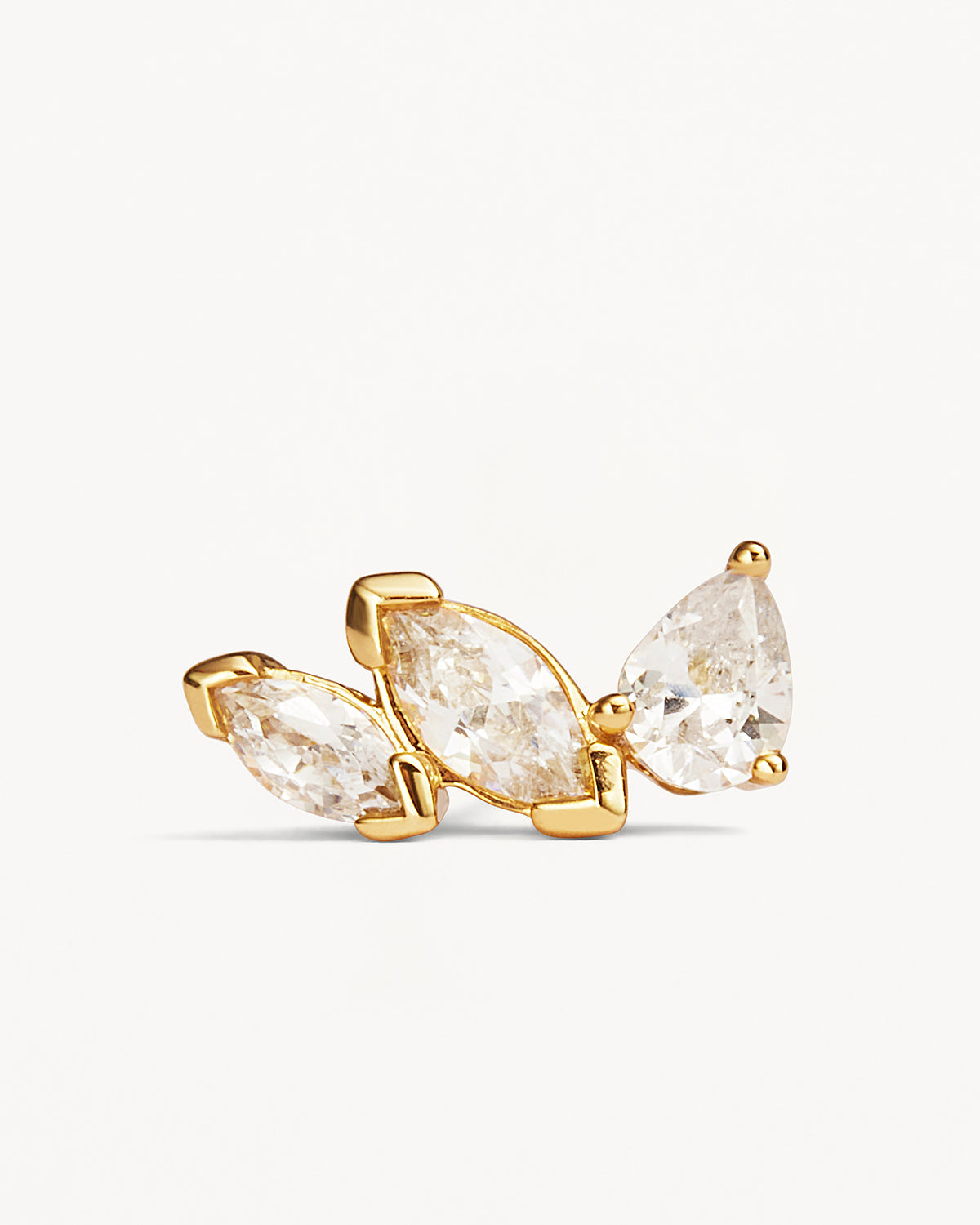 14K Solid Gold Petal Lab Grown Diamond Earrings - Hypoallergenic Stud Earrings for Women - Perfect for Weddings, Anniversaries & Everyday Elegance