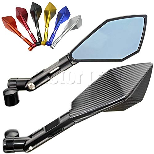 Yamaha MT-07 MT-09 FZ-07 FZ1 FZ6 FZ8 CNC Aluminum Rearview Mirrors - Black Motorcycle Scooter Accessories for Enhanced Safety & Style | Perfect for Street Bikes & Commuting