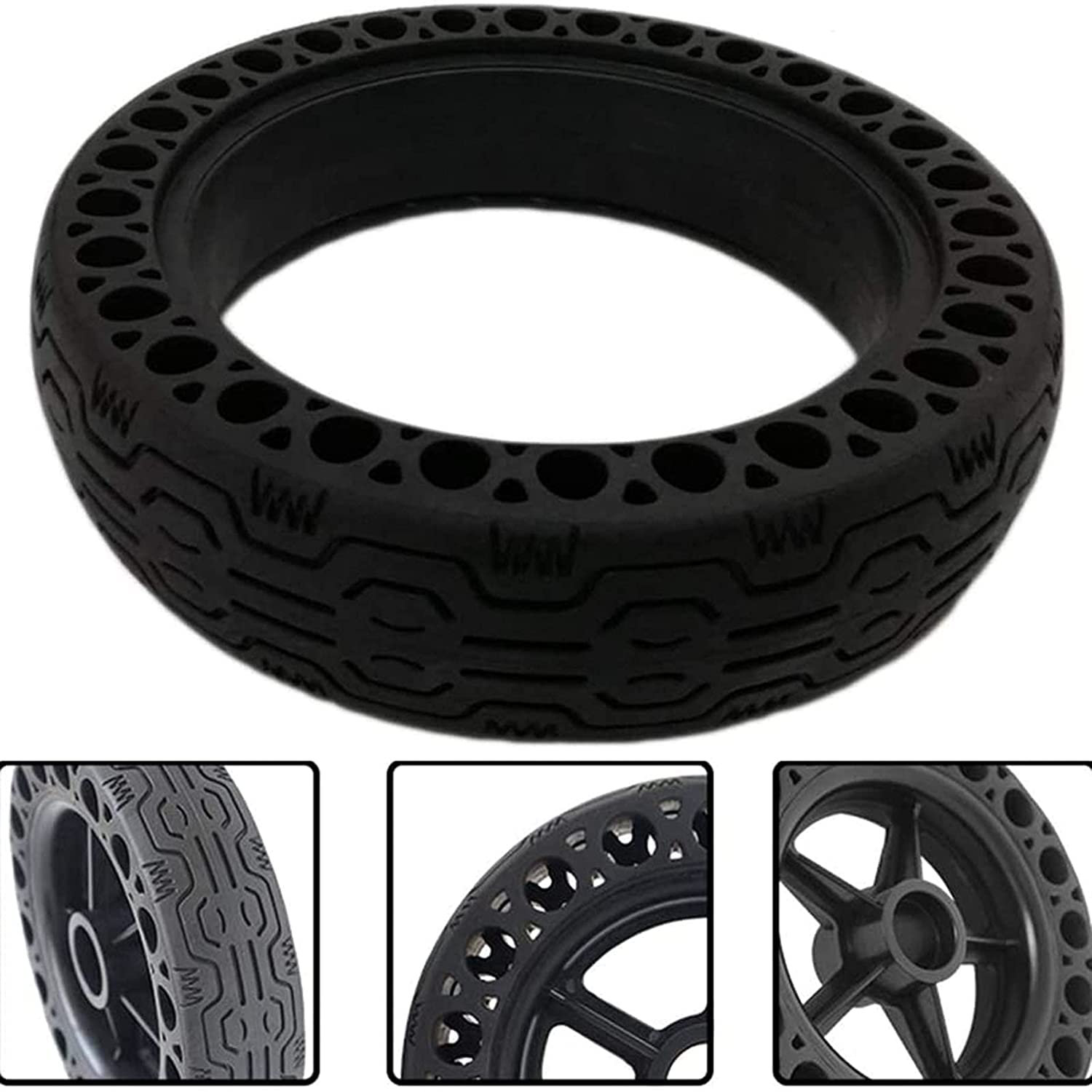 Premium Scooter Replacement Wheel - High-Grip TPS Damping Solid Tire, Anti-Burst Front/Rear Wheel for Electric Scooters | Durable Commuting & Urban Travel Accessory