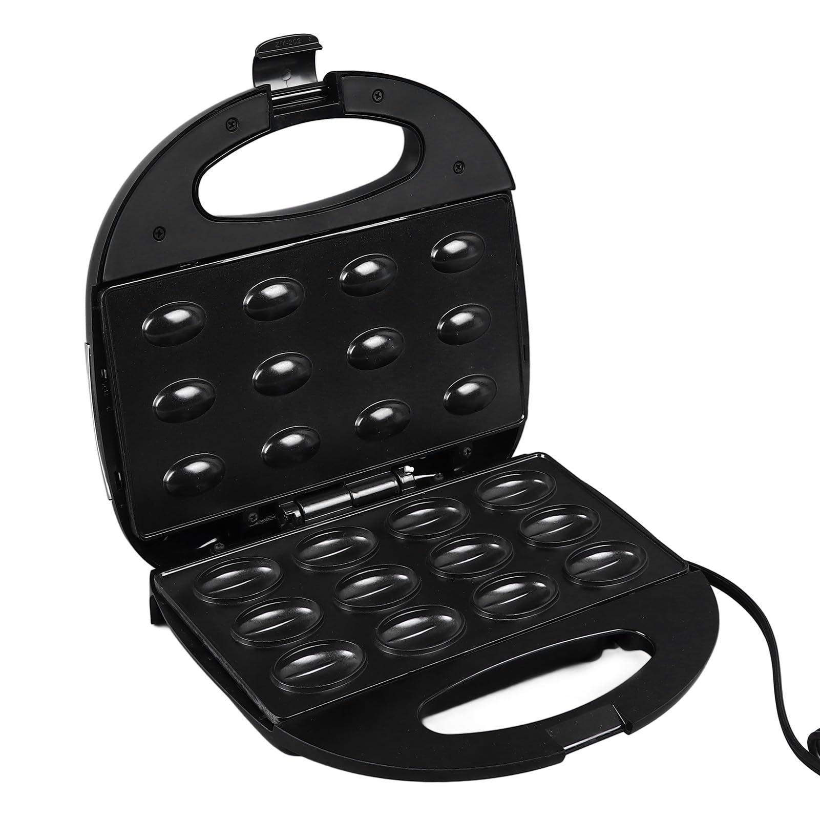 Electric Walnut Cookie Maker - 12 Pcs Non-Stick Double Sided Oreshki Mold with US Plug (110V) - 9.06 x 9.06 x 3.15 Inch Granite Oreshki Maker for Homemade Russian Nutty Cookies - Perfect for Holiday Baking & Family Gatherings