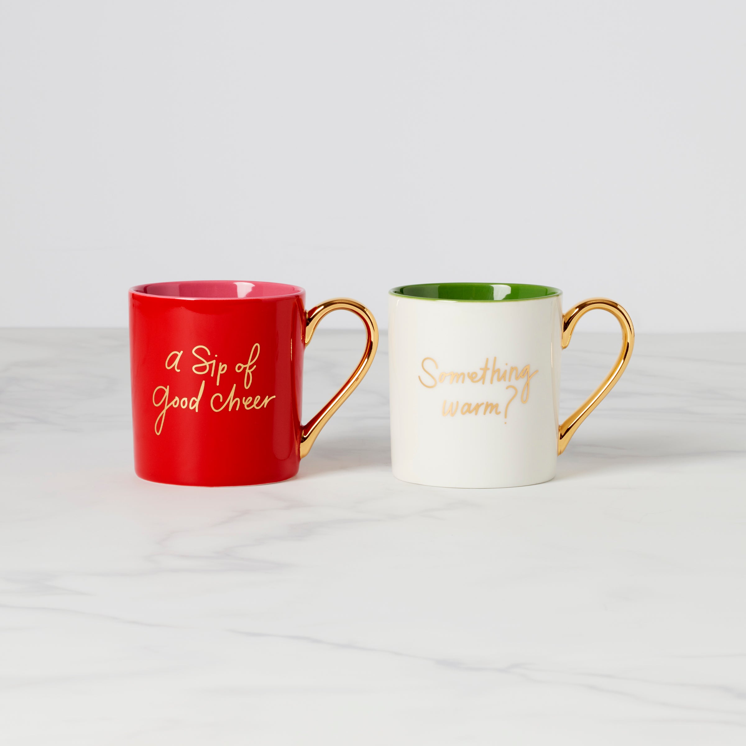 Be Jolly Color 2-Piece Ceramic Mug Set - Perfect for Coffee, Tea & Hot Chocolate - Ideal for Home, Office & Gift Giving