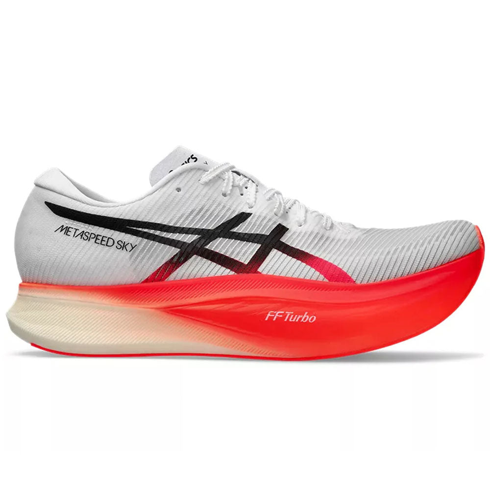 ASICS Men's Metaspeed Sky+ Running Shoes - White/Black - Size 9 D Medium - Lightweight Performance Sneakers for Marathon Training & Road Racing