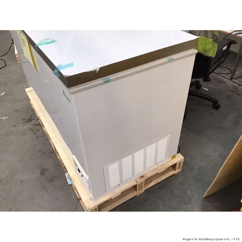 Thermaster BD466F Stainless Steel Chest Freezer with Secure Lid - Energy Efficient Deep Freezer for Home, Restaurant & Commercial Use - Perfect for Bulk Food Storage, Ice Cream Preservation & Beverage Cooling