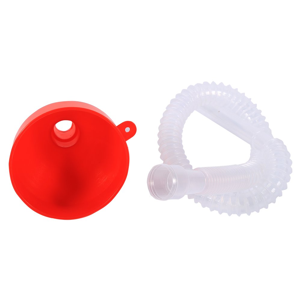 Flexible Plastic Oil Funnel with 8cm Wide Mouth & Long Hose - Engine Fuel Filler Funnel for Cars, Motorcycles, Trucks - Perfect for Garage, DIY Auto Maintenance & Fluid Transfer