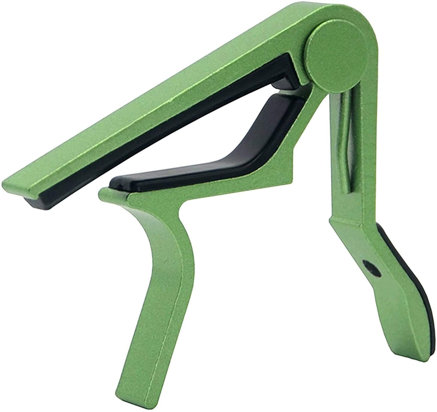 Premium Aluminum Guitar Capo for Acoustic & Electric Guitars - 6-String Clamp with Spring Tension - Perfect for Live Performances, Studio Recording & Practice Sessions (Green)