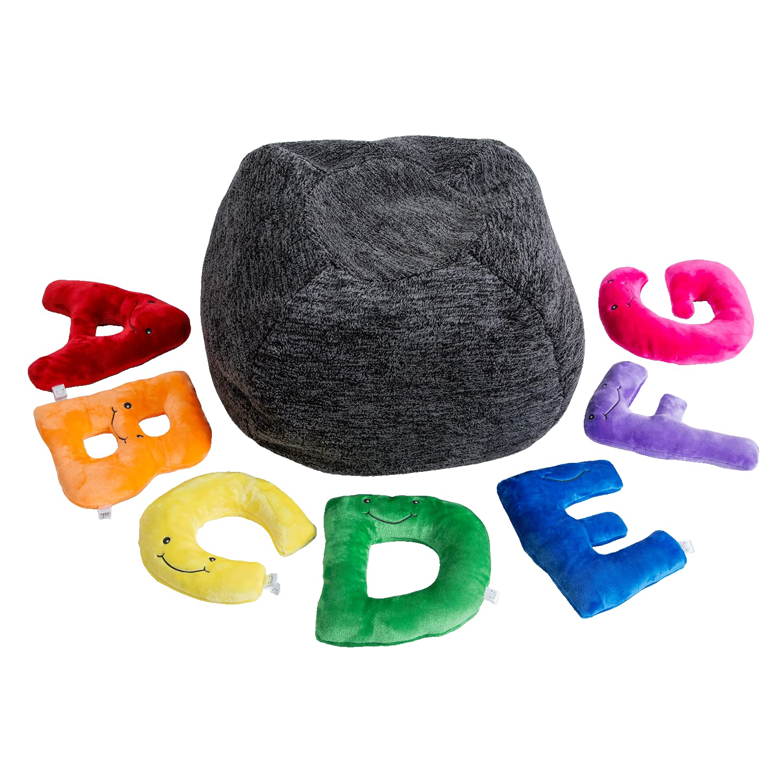 Educational Alphabet Toys for Kids - 26 Piece Rainbow Color ABC Learning Set with Large 11