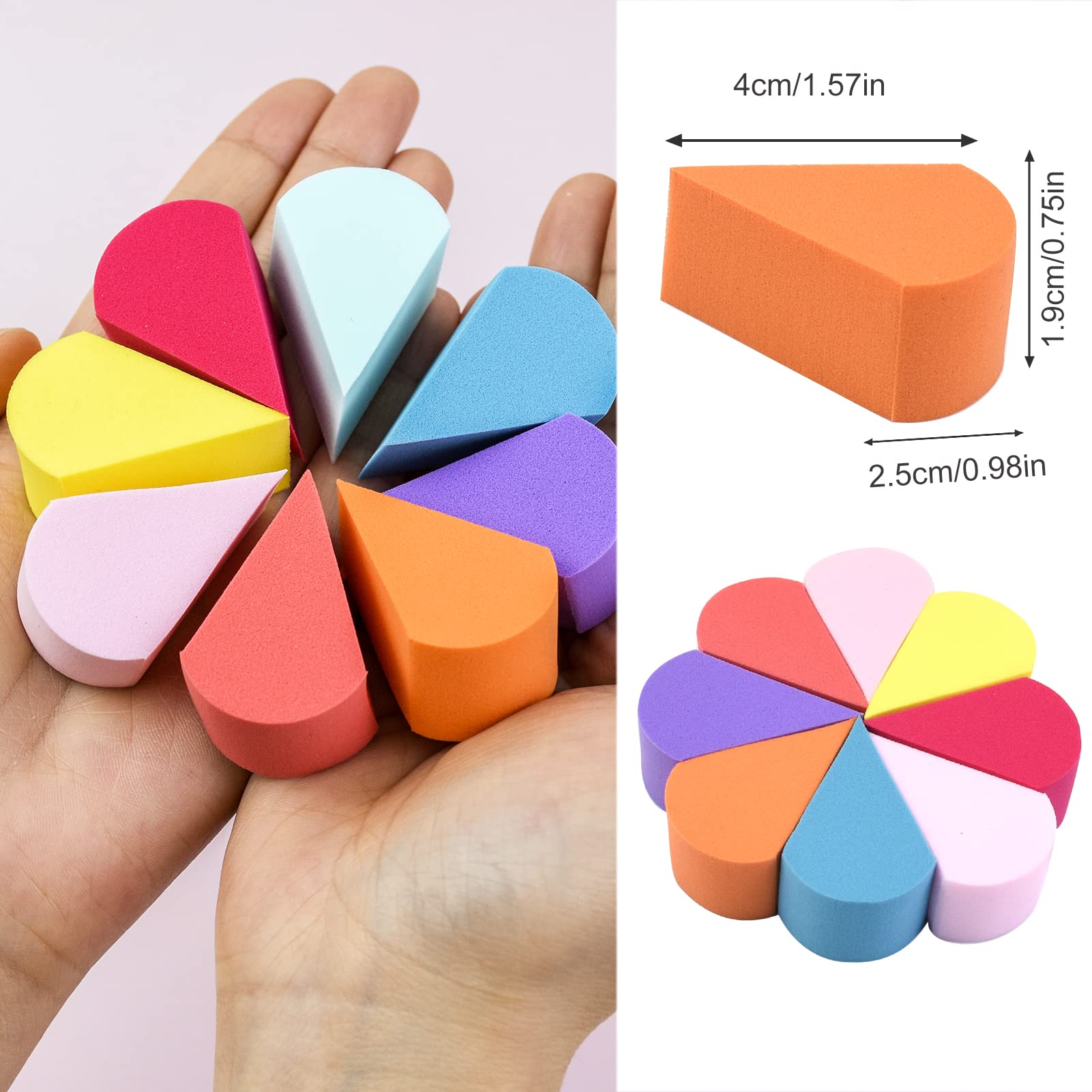 12PCS Petal Makeup Sponges - Soft Beauty Blenders for Foundation, Cream & Powder Application - Perfect for Professional Makeup, Face Painting & Everyday Cosmetics - Ideal for Makeup Artists, Beginners & Home Use