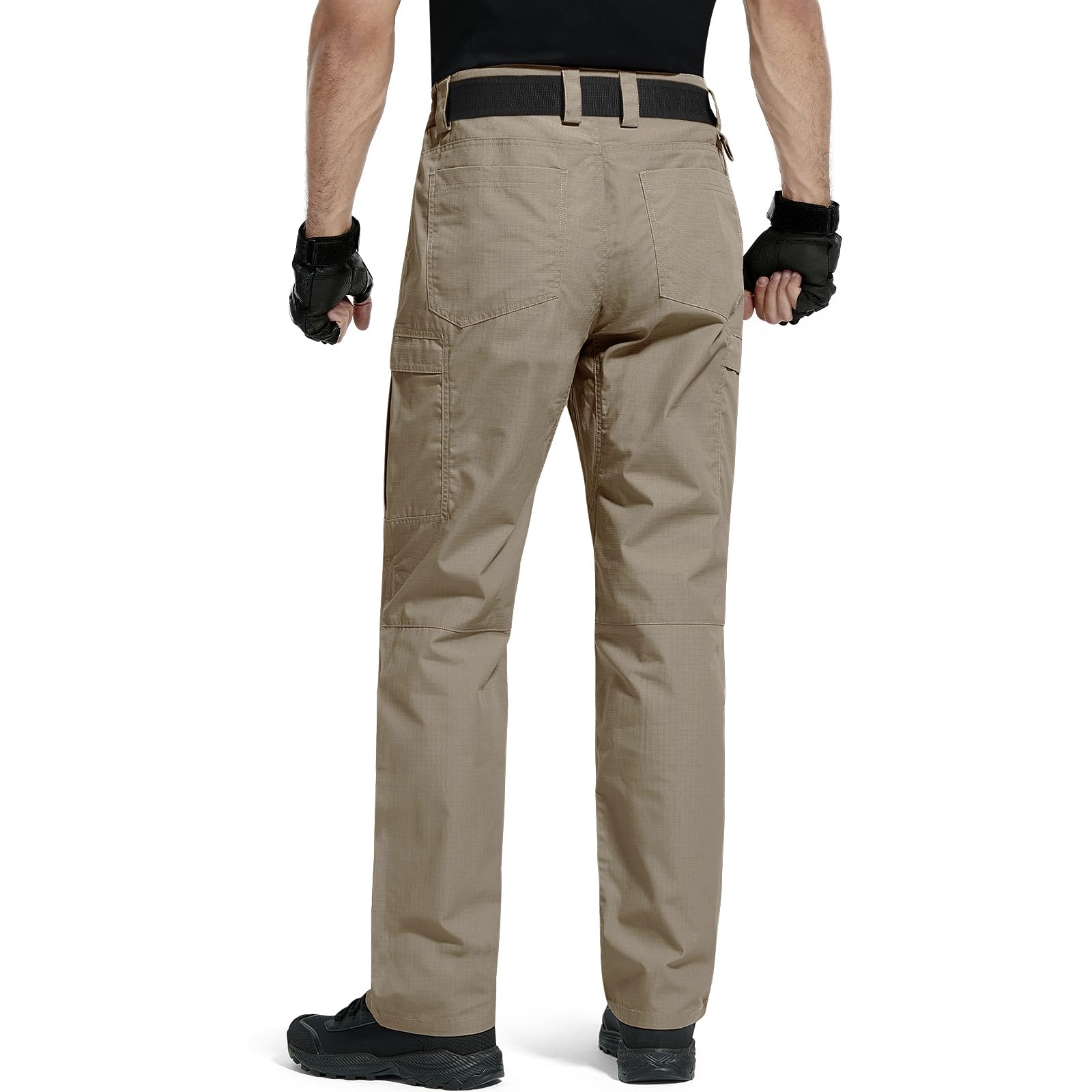 FREE SOLDIER Men's Tactical Cargo Pants - Water Resistant Ripstop Work Pants for Outdoor Hiking, Camping & Military Use - Lightweight Durable Men's Outdoor Adventure Pants