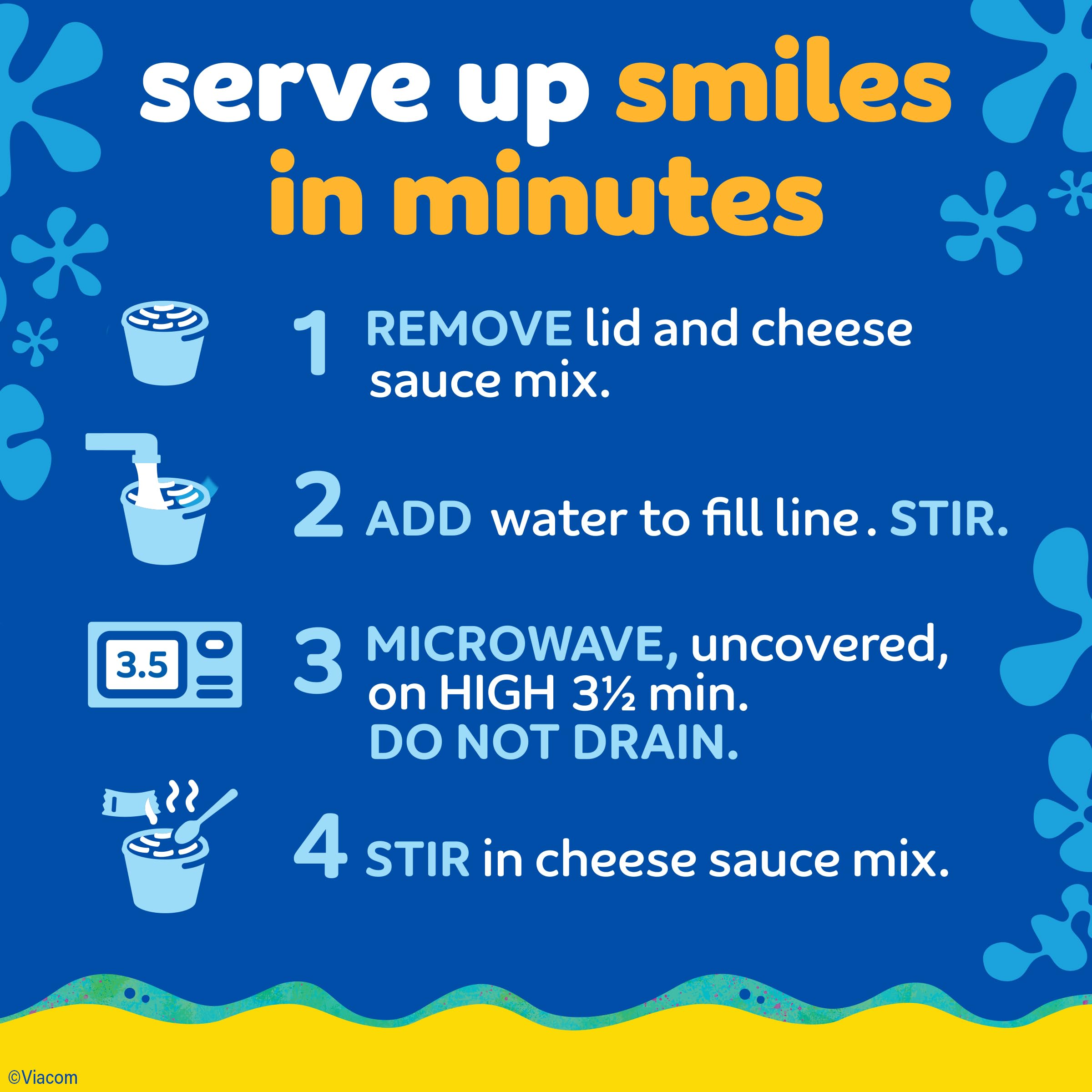 Kraft Macaroni & Cheese Spongebob Squarepants Shapes Pasta Dinner - 4 Pack (1.9 oz Cups) - Fun Kids Meal, Lunchbox & After-School Snack - Packaging May Vary