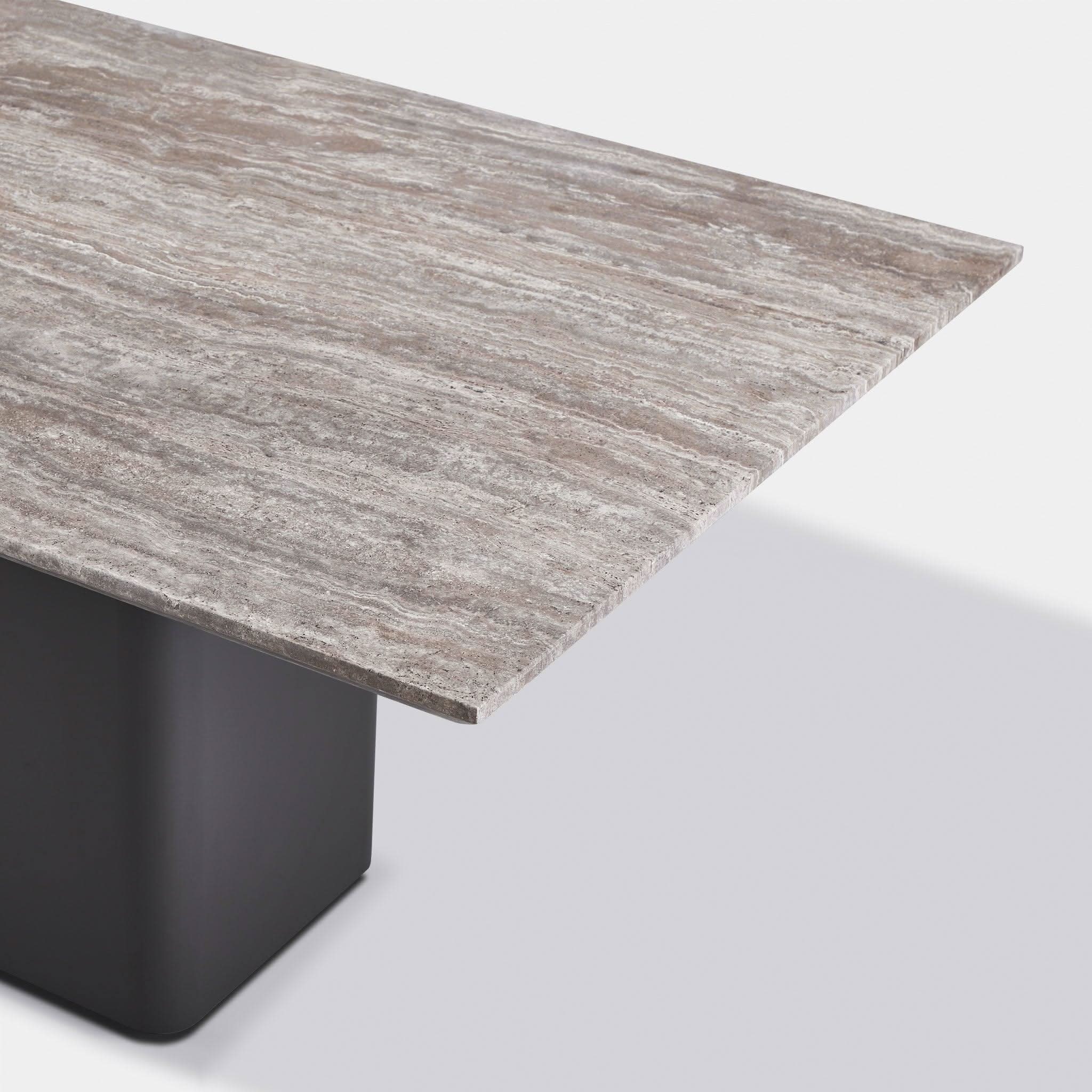 Santorini Outdoor Stone Rectangle Dining Table 108