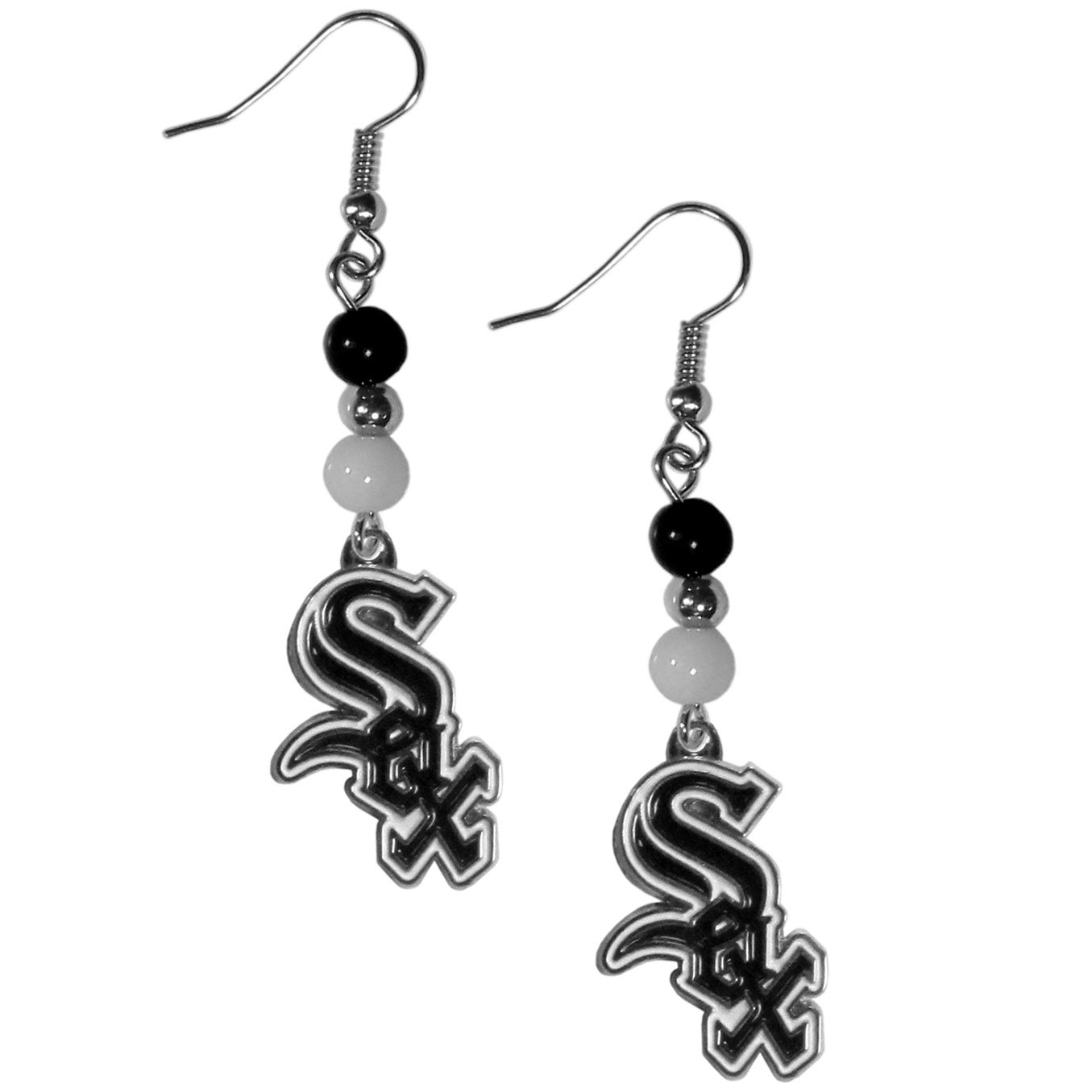 MLB Women's Fan Bead Dangle Earrings - Stylish Baseball Jewelry for Women, Fashionable Drop Earrings for Game Day, Parties & Casual Wear