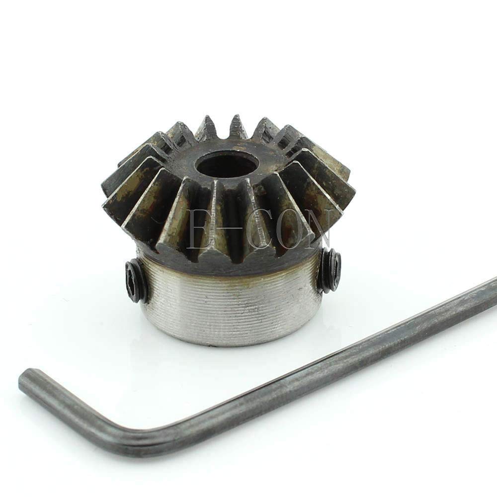 1.5M 16T 7mm Width Metal Umbrella Tooth Bevel Gear Helical Motor Gear - 16 Tooth 6mm/8mm/10mm Bore (10mm Hole) - for RC Cars, Robotics, DIY Projects & Industrial Machinery