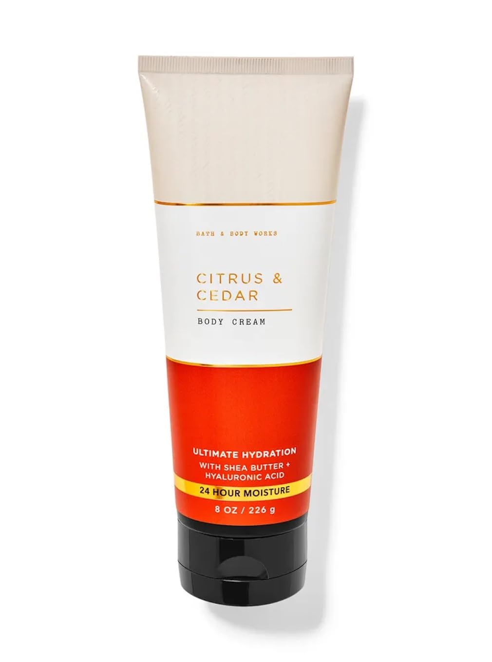 Bath and Body Works Hyaluronic Acid Body Cream for Men - 8 oz Citrus & Cedar Scent - Deep Hydration & Skin Repair - Perfect for Dry Skin Care & Post-Shave Moisturizing