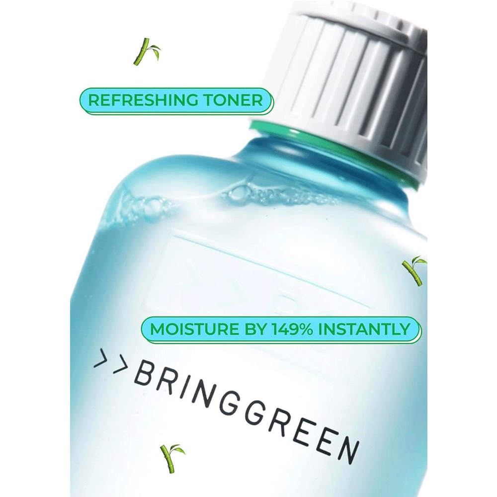 BRING GREEN Bamboo Hyalu Hydrating Toner 250ml - Soothing Facial Toner with Hyaluronic Acid for Dry & Sensitive Skin | Hydrating & Refreshing for Daily Skincare Routine