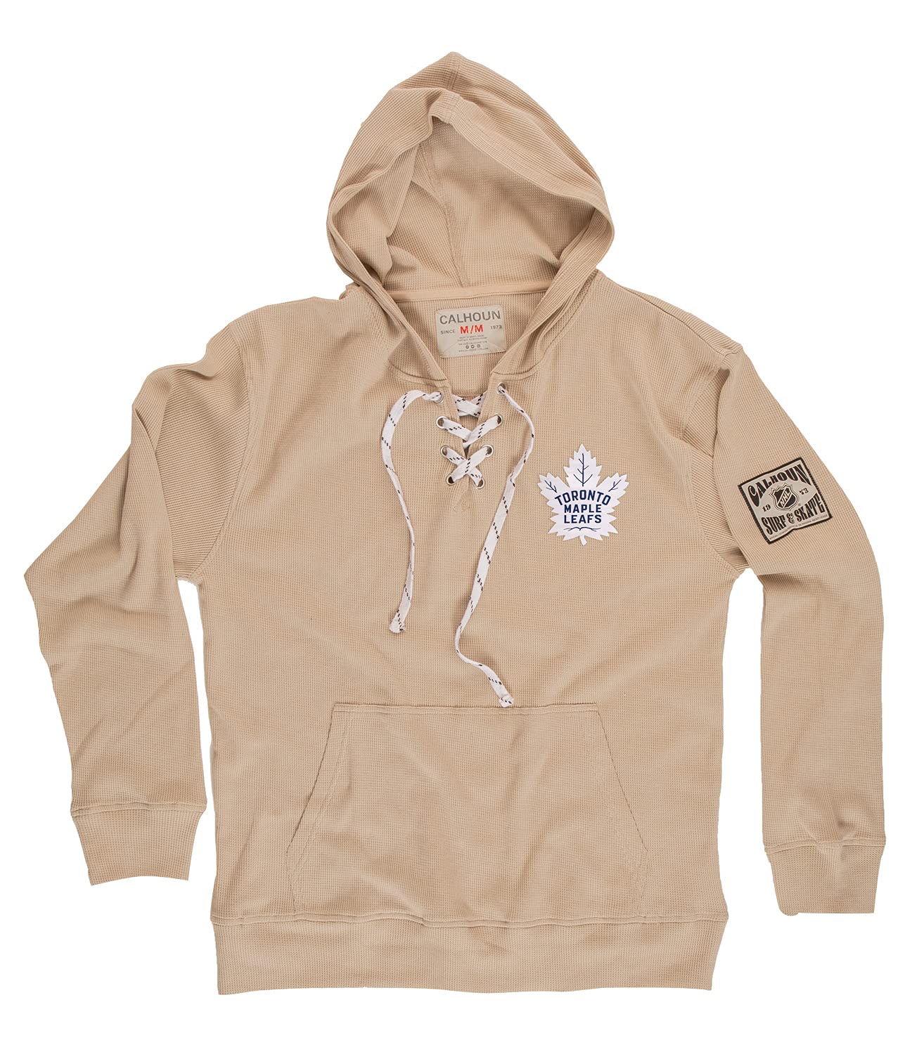 **Calhoun NHL Surf & Skate Unisex Loose Fit Waffle Pullover Hoodie – The Coastal Collection – Perfect for Beach, Skateboarding & Casual Wear**