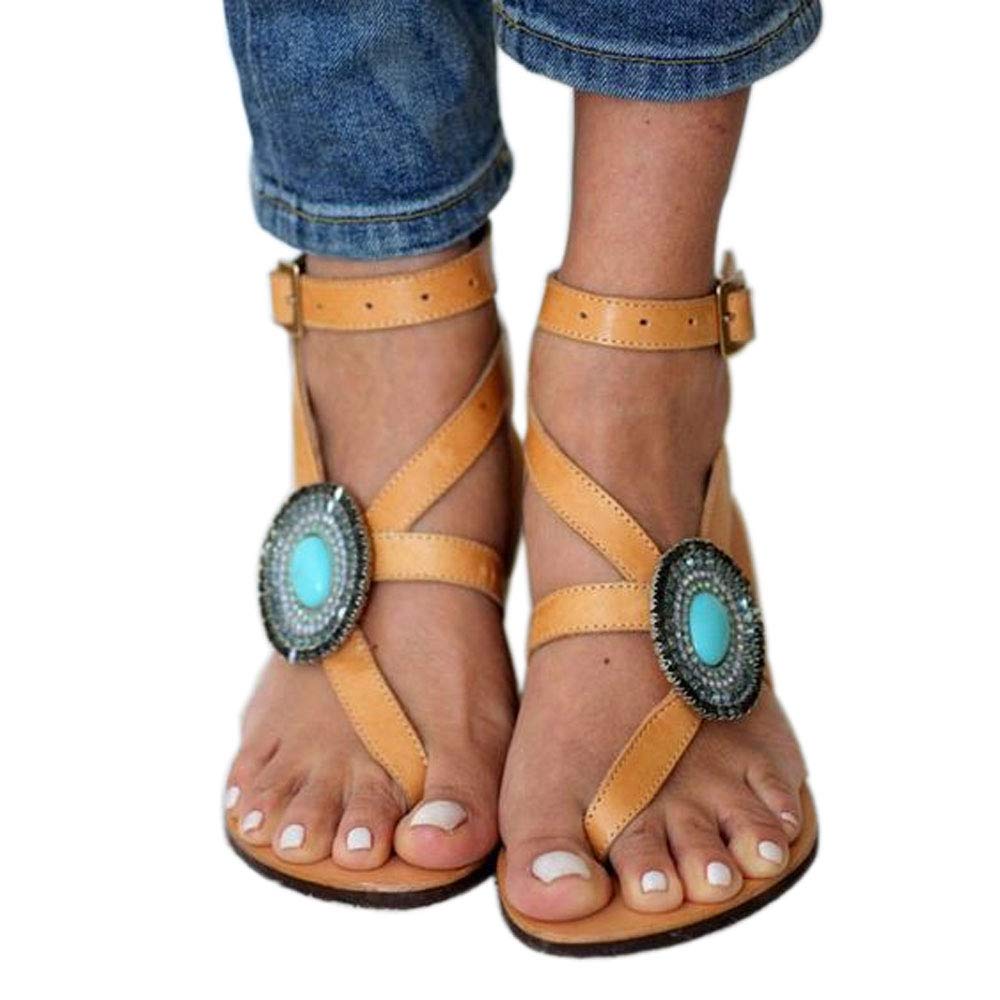 Women's Gladiator Sandals - Cross Tie Flat Summer Sandals for Beach, Vacation & Casual Outfits | Comfortable Strappy Sandals for Walking, Travel & Outdoor Activities
