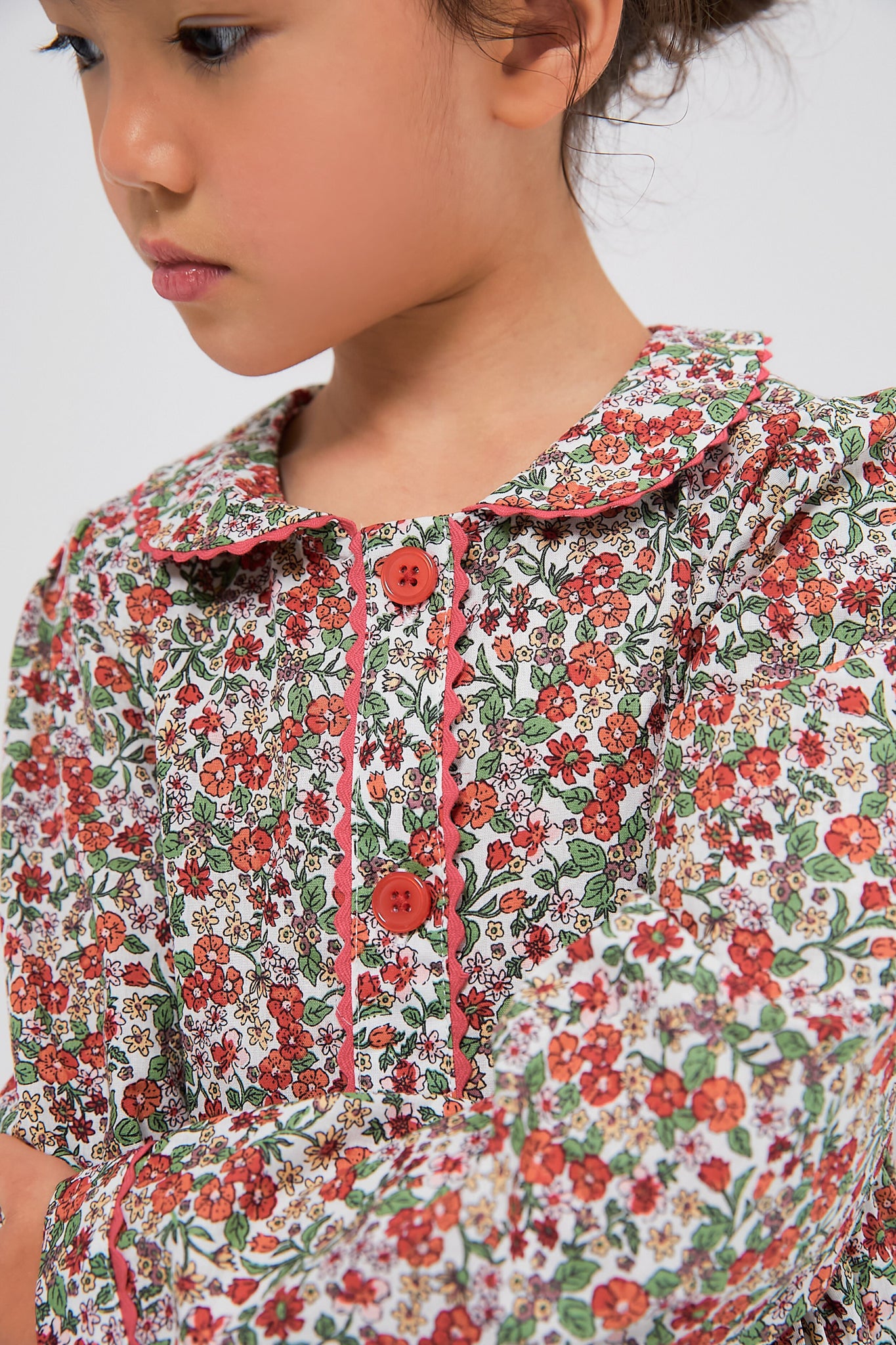 Botanical Button Front Dress for Women - Floral Print Summer Midi Dress for Casual Outings, Garden Parties & Date Nights