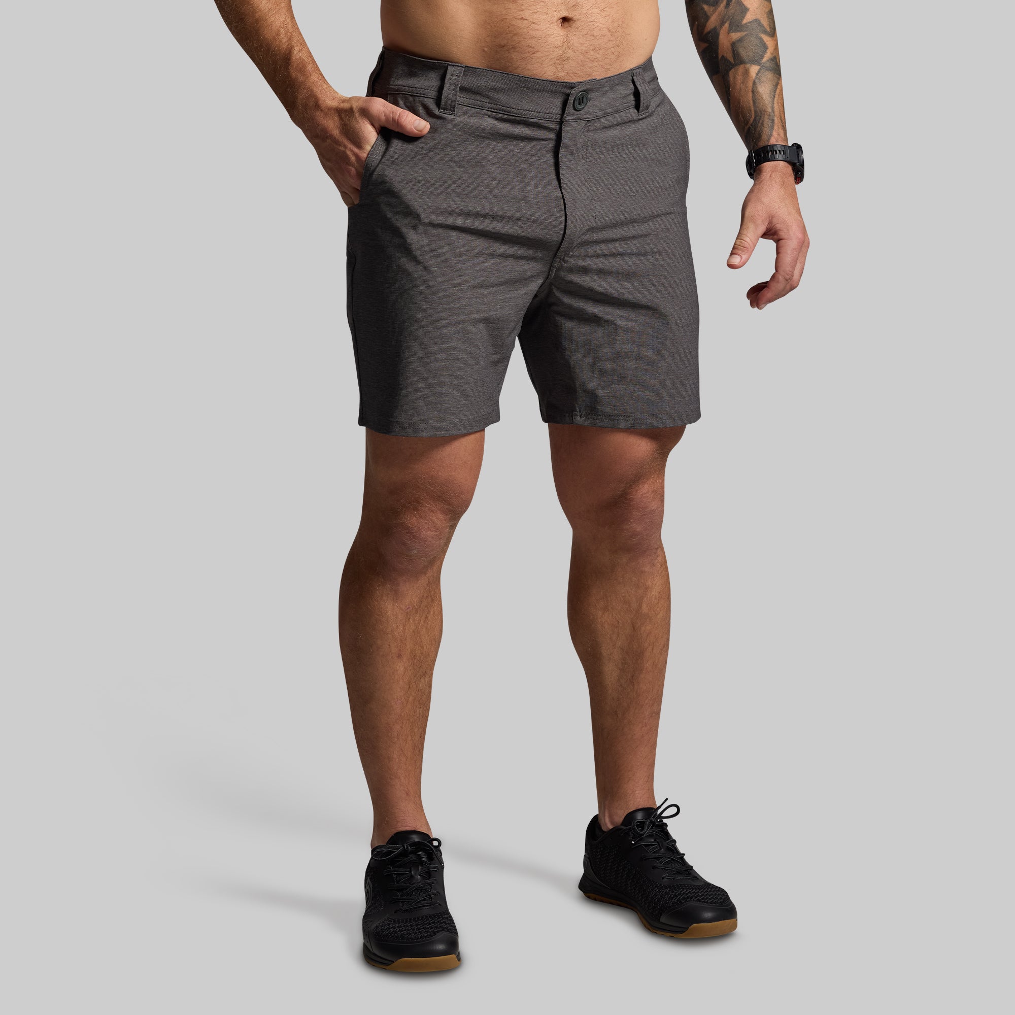 Traverse Short 7 (Gunmetal) - Men's Athletic Running Shorts with Pockets | Lightweight & Breathable for Gym, Jogging & Outdoor Activities
