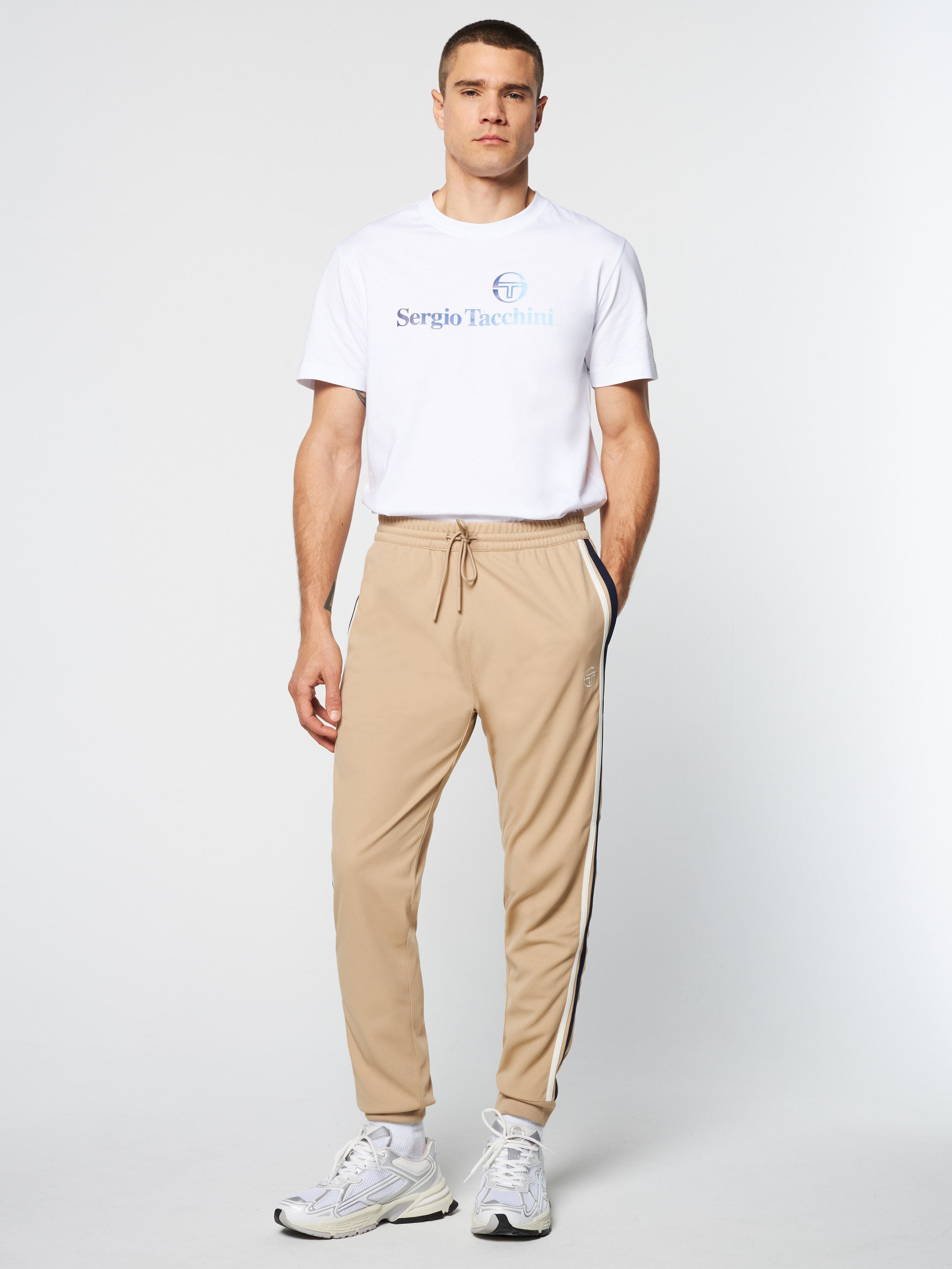 Damarindo Men's Track Pants - Comfortable Jogging Pants with Elastic Waistband for Running, Gym & Casual Wear - Archivio Humus Color