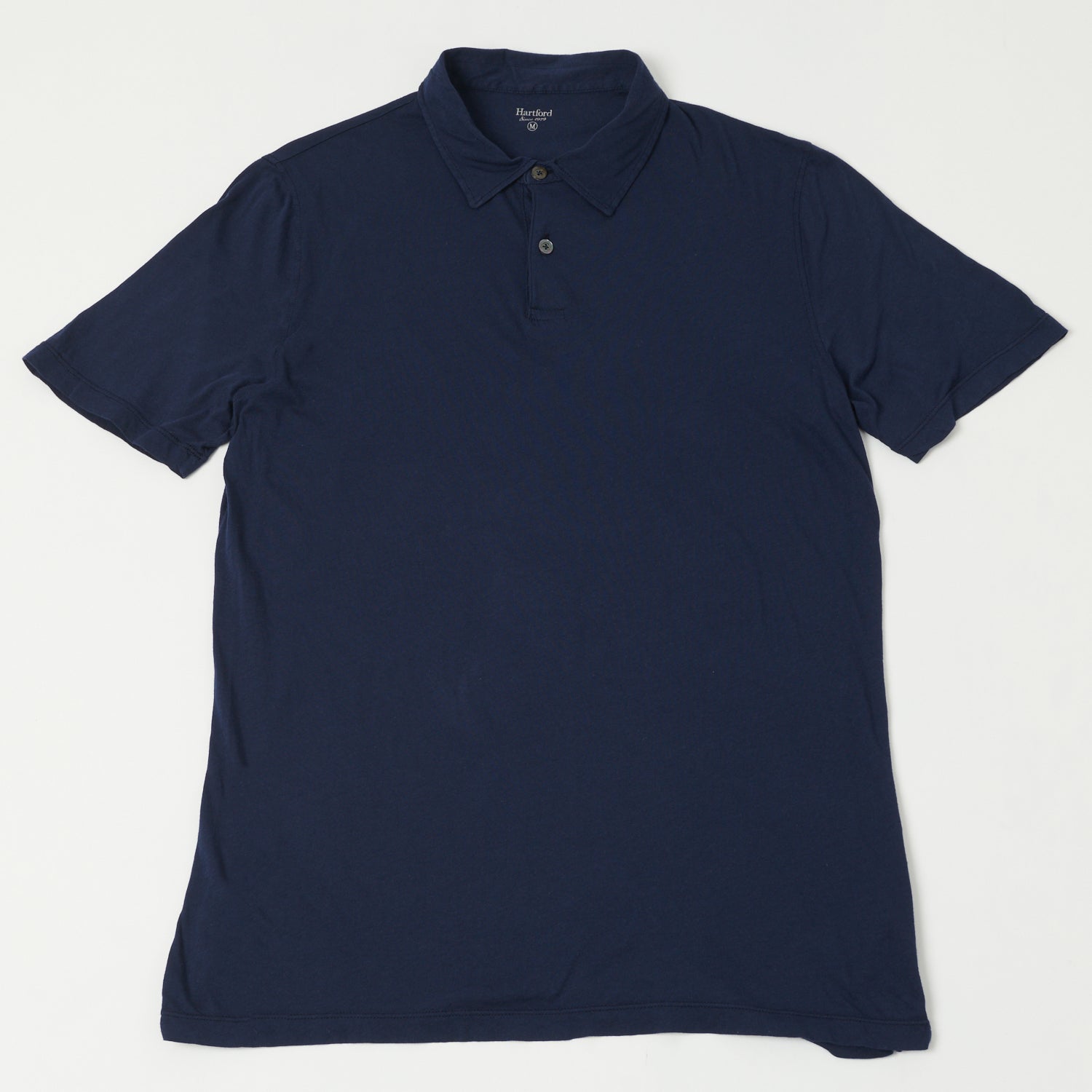 Hartford AZ65301 Men's Lightweight Cotton Jersey Short Sleeve Polo Shirt - Navy Blue - Casual Summer Wear for Golf, Office & Outdoor Activities