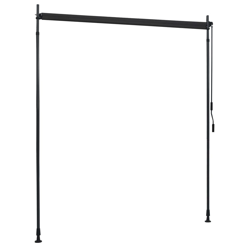 Outdoor Roller Blind Privacy Screen Awning - Sun Shade & Wind Protection for Patio, Deck, Balcony - Cream/Anthracite - Multiple Sizes Available (60