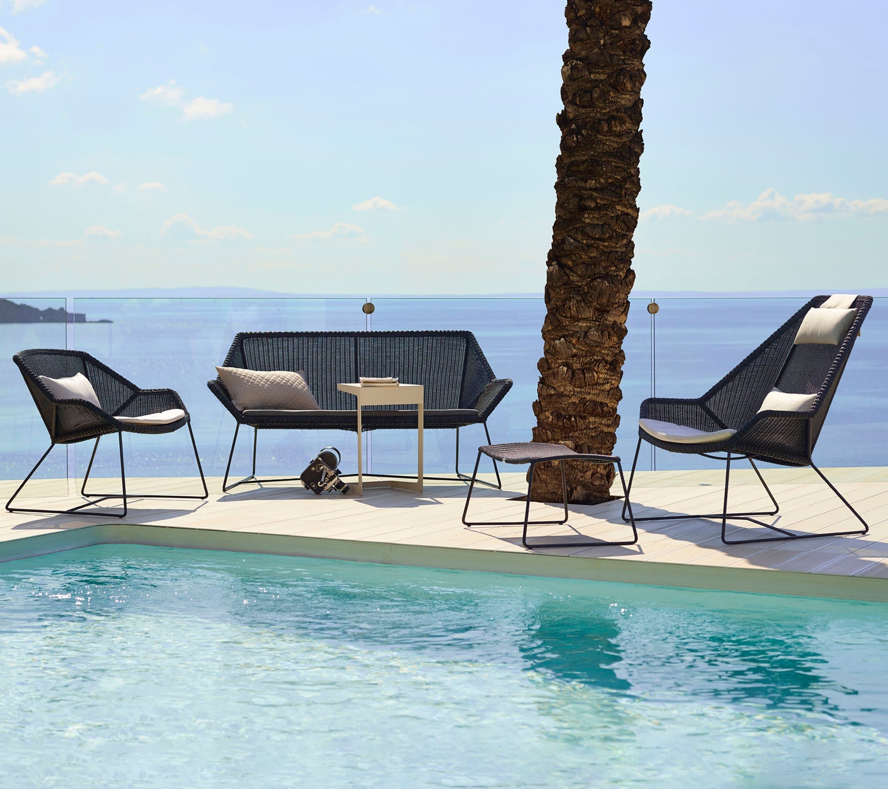 Breeze 2-Seater Outdoor Garden Sofa - Waterproof Wicker Patio Furniture Set for Backyard, Porch & Poolside Relaxation