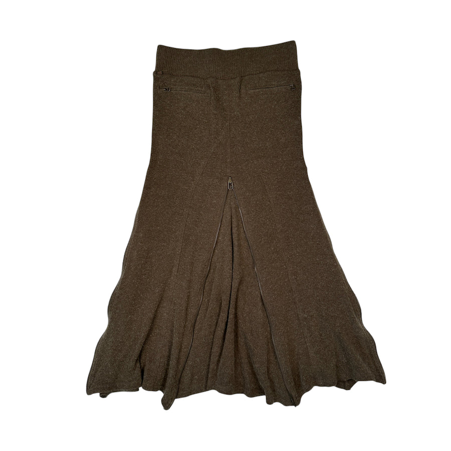 G.O.A. ZIP DETAIL MAXI SKIRT - Brown | Women's Fashion Long Skirt with Side Zipper | Perfect for Casual Outfits, Office Wear & Special Occasions