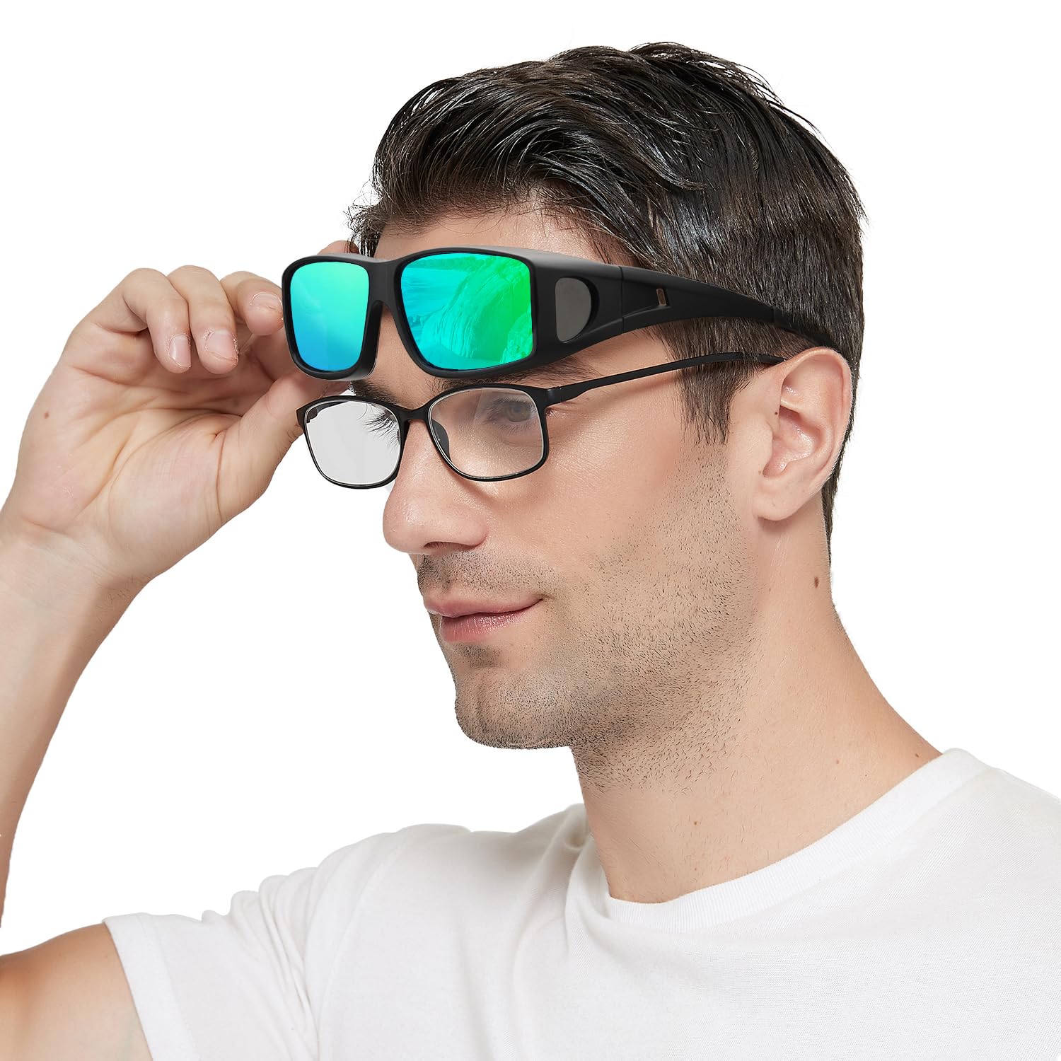 Polarized Wrap Around Sunglasses for Men & Women - Fit Over Glasses with UV400 Protection - Perfect for Driving, Fishing & Outdoor Activities