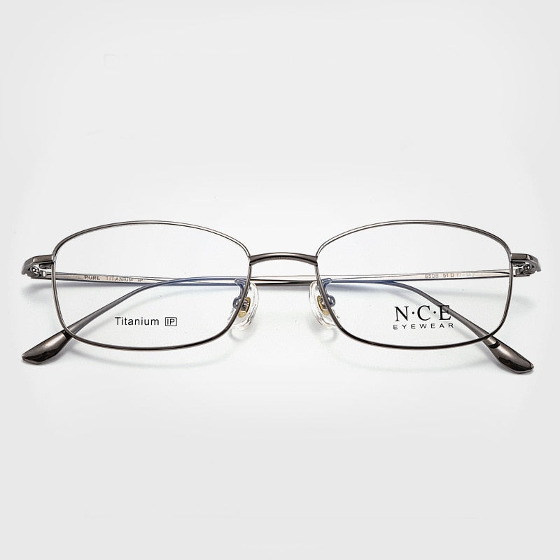 Bclear SC8508 Men's Full Rim Square Titanium Eyeglasses - Lightweight Durable Frame for Work, Reading & Everyday Wear