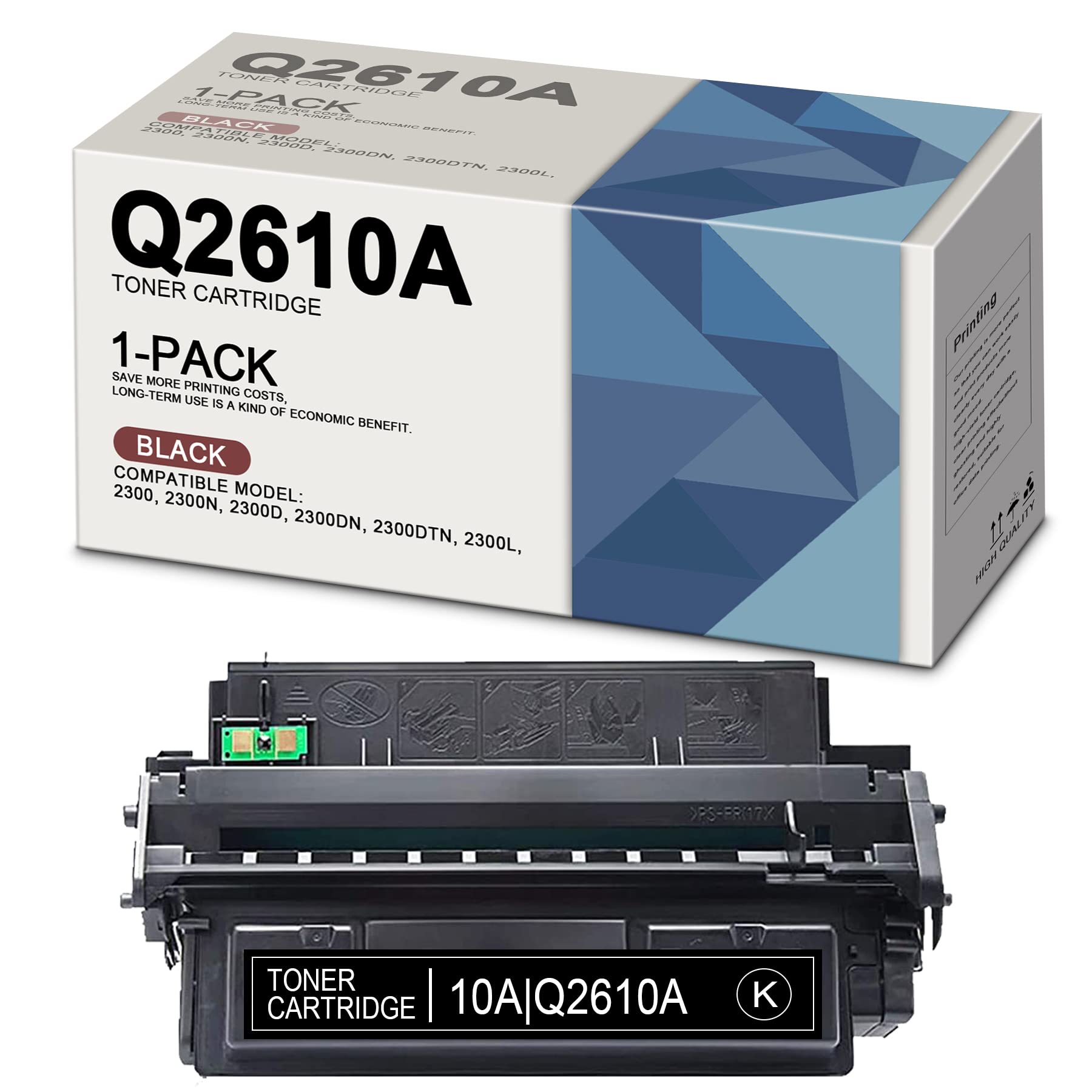 DZYDZSWGS Compatible 10A Black Toner Cartridge Replacement for HP 2300 Series Printers (2300, 2300n, 2300d, 2300dn, 2300dtn, 2300L) - High Yield Printing for Office & Home Use