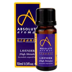 Absolute Aromas Organic HA Lavender Essential Oil 10ml - Pure Therapeutic Grade for Aromatherapy, Massage & Relaxation
