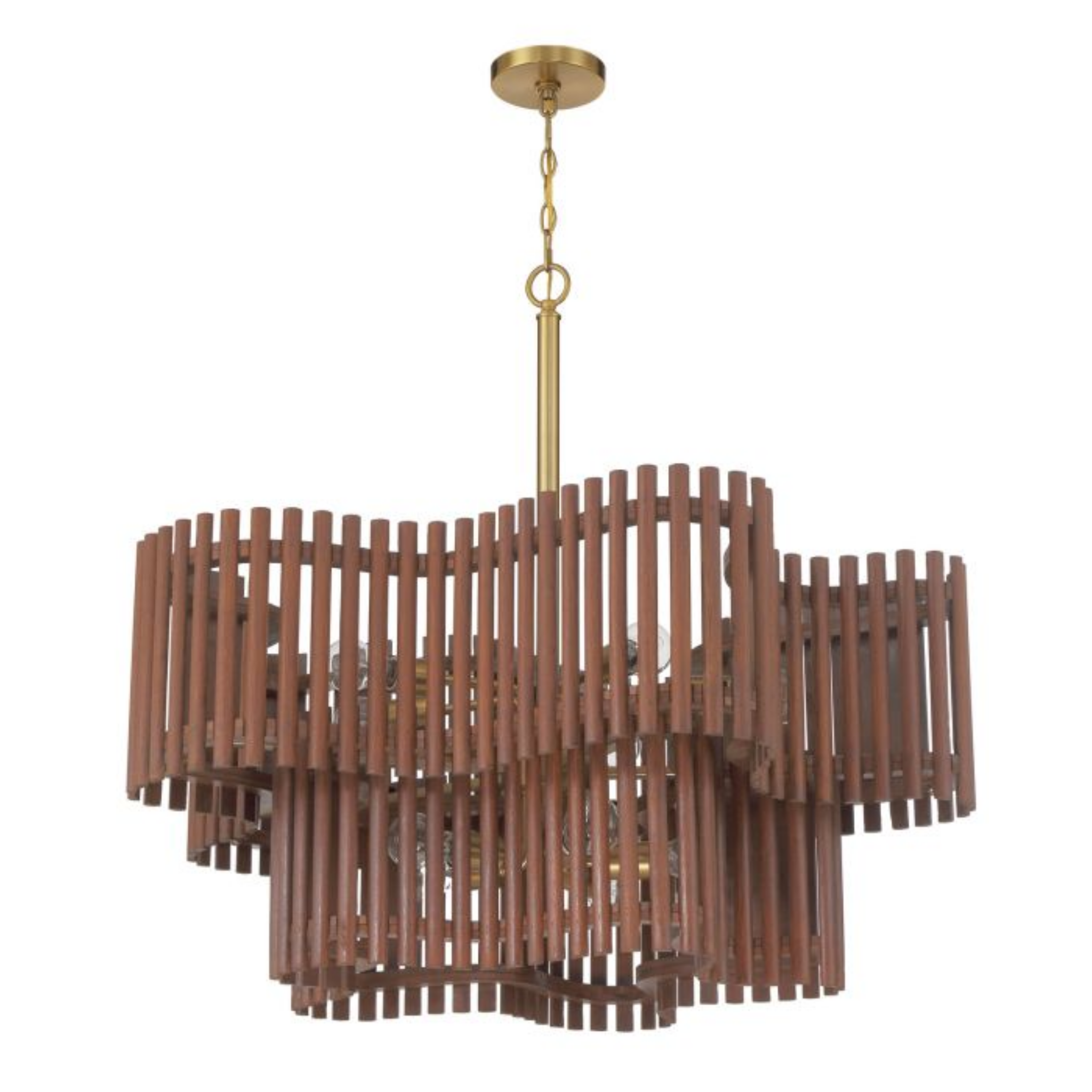 Satin Brass-Walnut - 58410-SBWAL