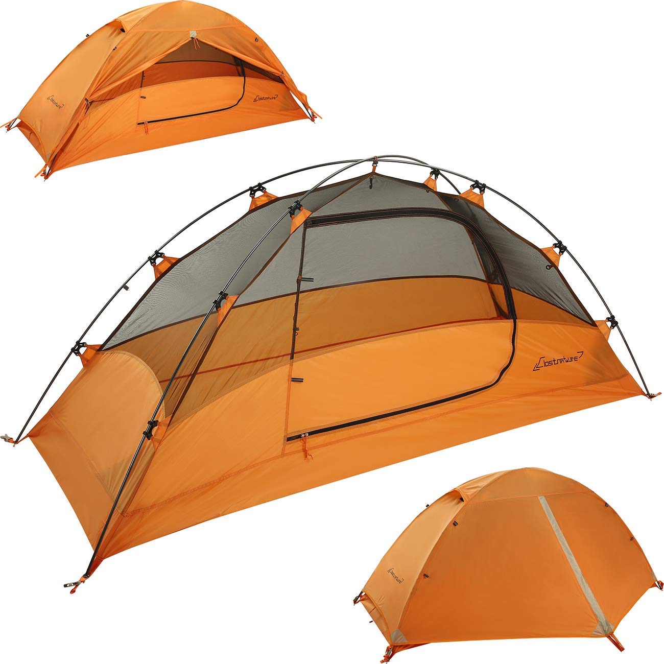 Clostnature Ultralight 1-Person Backpacking Tent - Compact Solo Hiking Tent for Adults with Tri-Beam Aluminum Stakes | Perfect for Camping, Backpacking & Outdoor Adventures