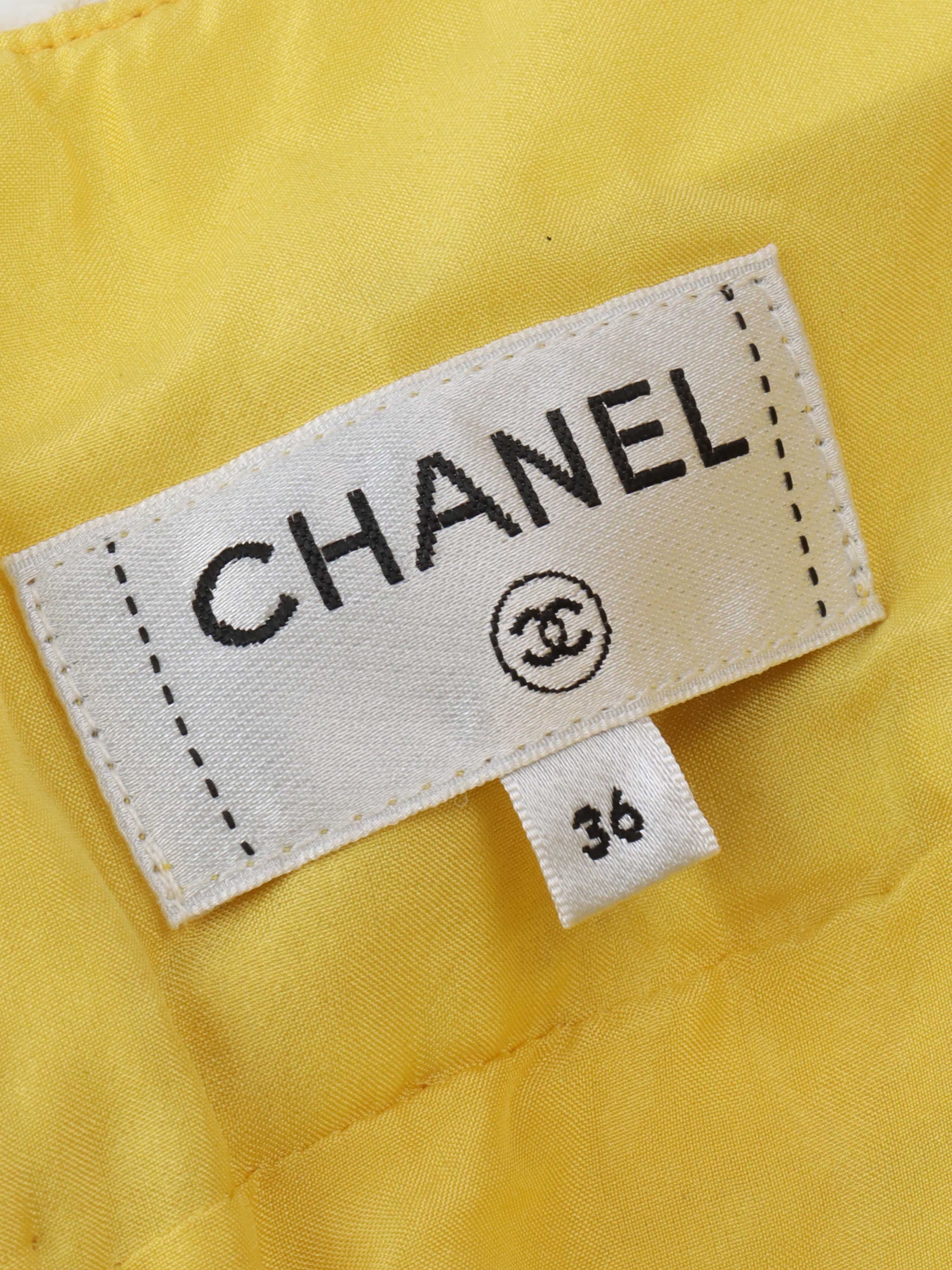 Chanel Yellow Tweed Mini Skirt for Women - Luxury Designer Fashion Skirt for Party, Dinner & Special Occasions
