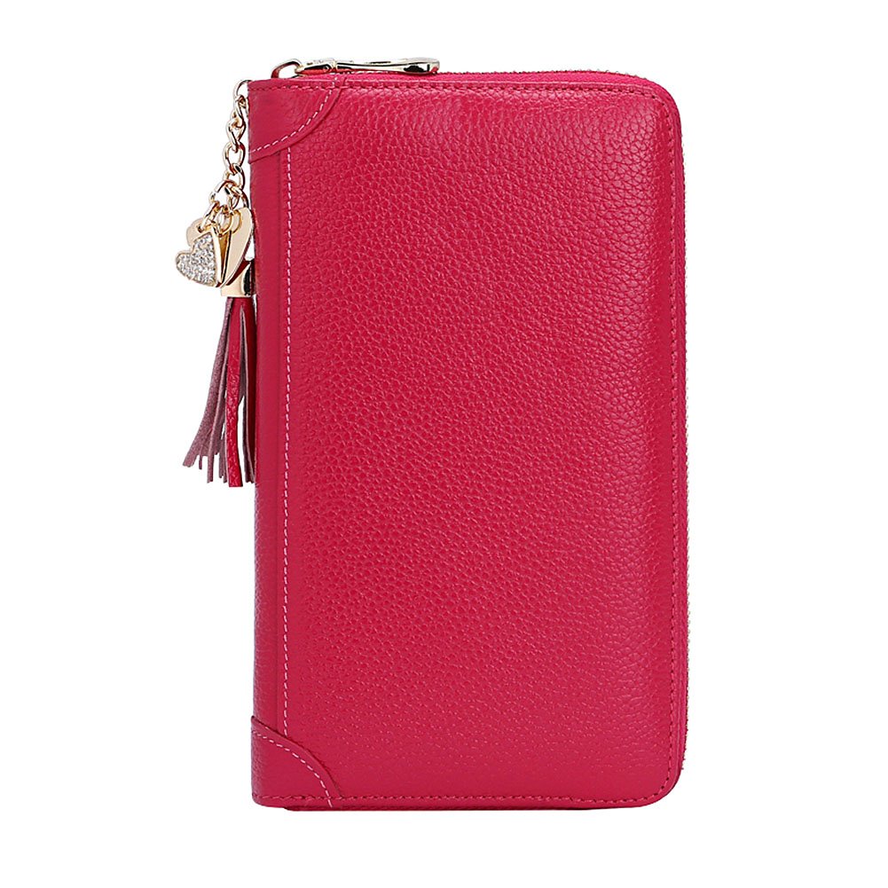 Premium Genuine Leather Credit Card Holder - Slim RFID Blocking Business Card Wallet for Men & Women (Red) - Perfect for Office, Travel & Everyday Use