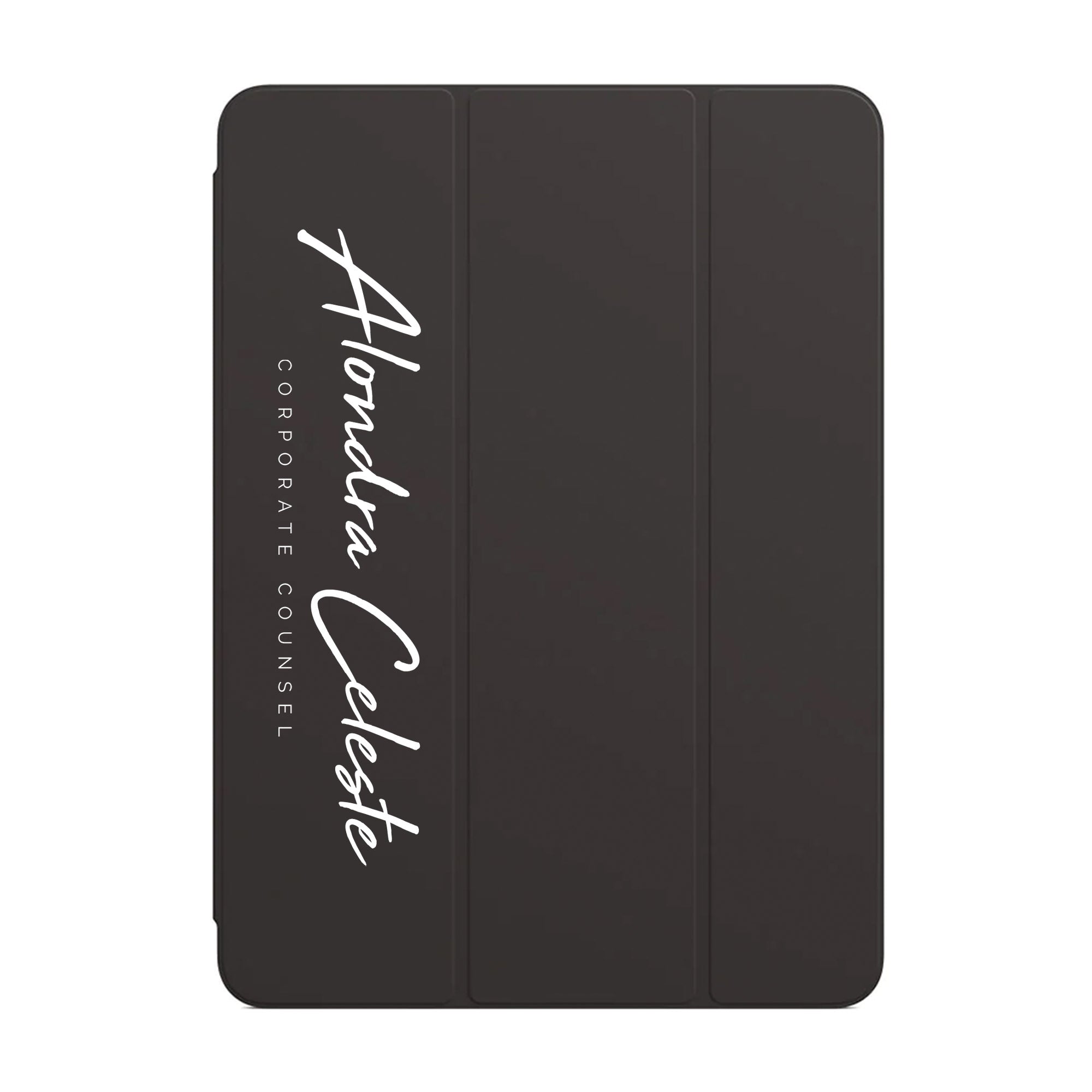 Premium iPad Trifold Case with Signature & Occupation Design - Slim Protective Cover for iPad 6th/7th/8th/9th Gen (10.2