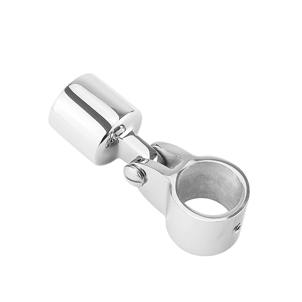 Stainless Steel 316 Boat Top Fitting Slide Cap & Sleeve Pipe Eye End Cap with Jaw Slide Clamp for 22mm Round Tube - Marine Hardware Accessories for Canopy, Sailboat, and Yacht Applications