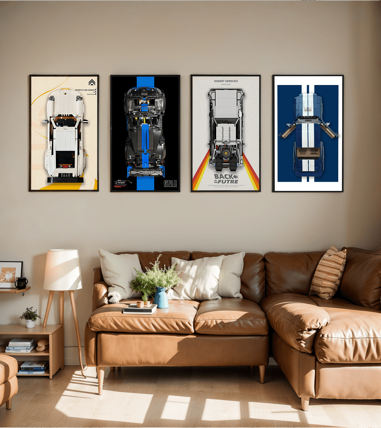 Lego Creator Ford Mustang 10265 Wall Display Frame - Showcase & Protect Your Model Car Collection | Perfect for Home Office, Game Room & Man Cave Decor