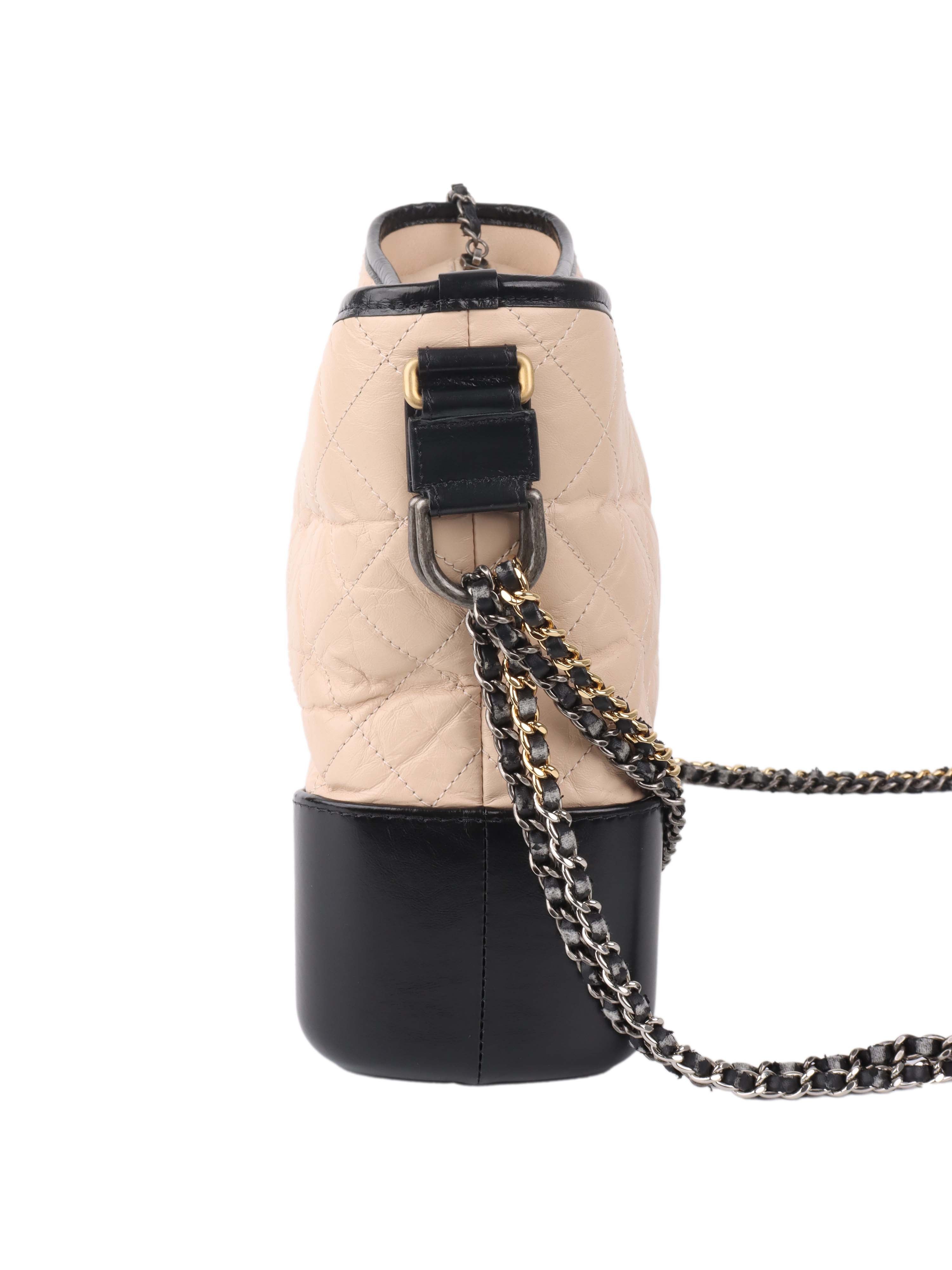 Chanel Medium Gabrielle Shoulder Bag in Black & Beige | Luxury Designer Handbag for Women | Perfect for Work, Travel & Evening Events