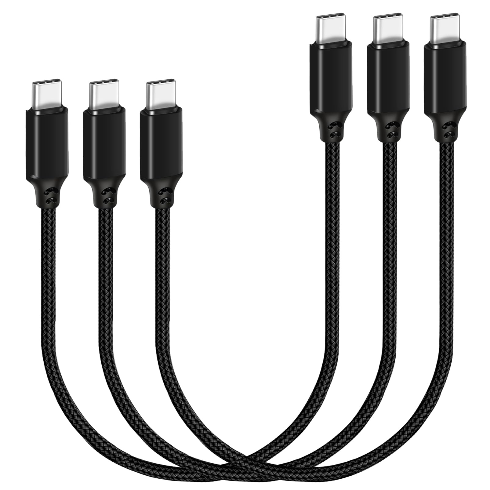 240W USB C to USB C Cable 1FT Short Fast Charging Cord - Compatible with iPhone 15 Pro/15 Plus/15 Pro Max, MacBook Pro/Air, iPad Pro/Air, Dell XPS - Perfect for Home, Office & Travel Charging